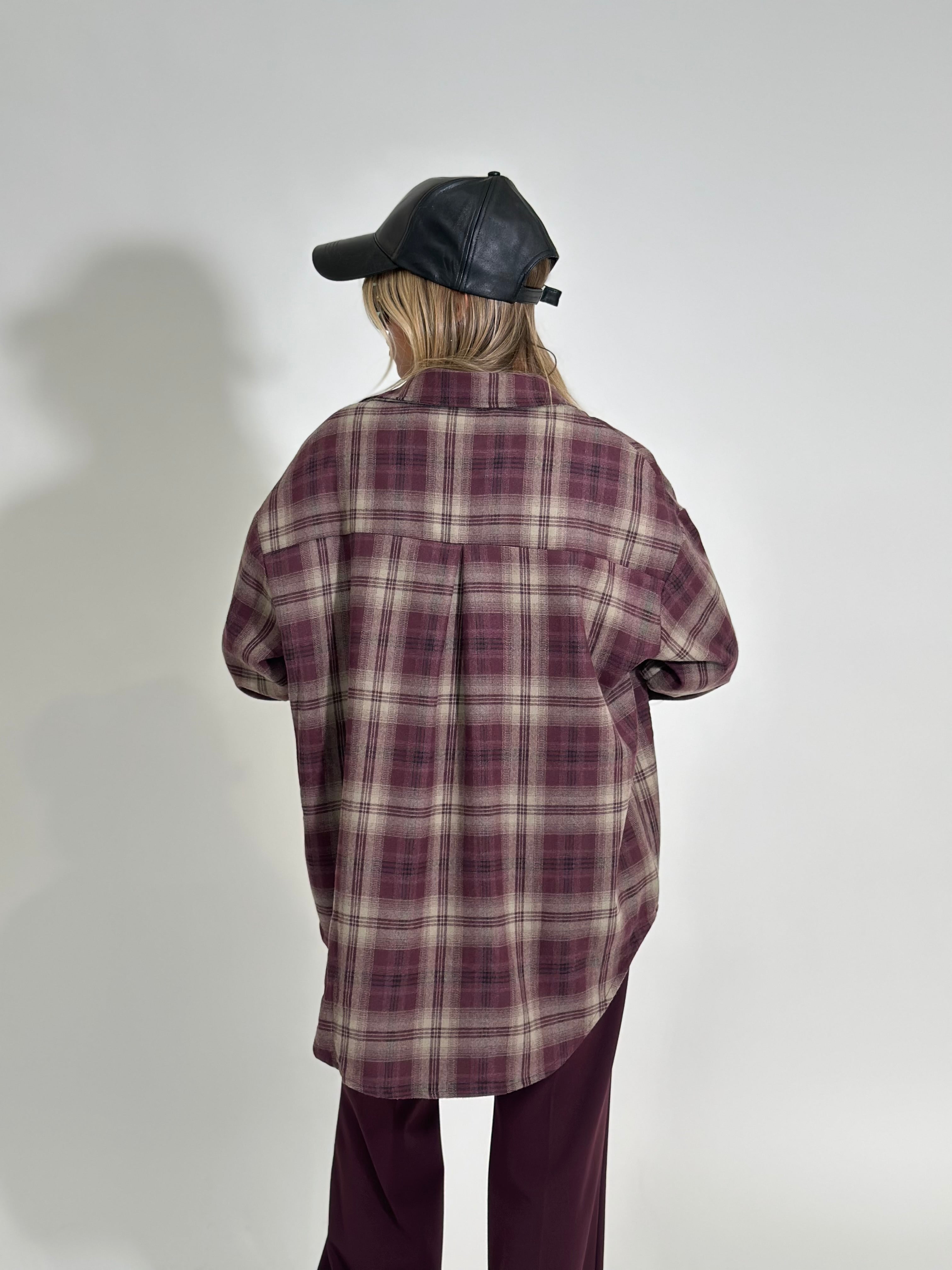 Camicia check 17183 BURGUNDY