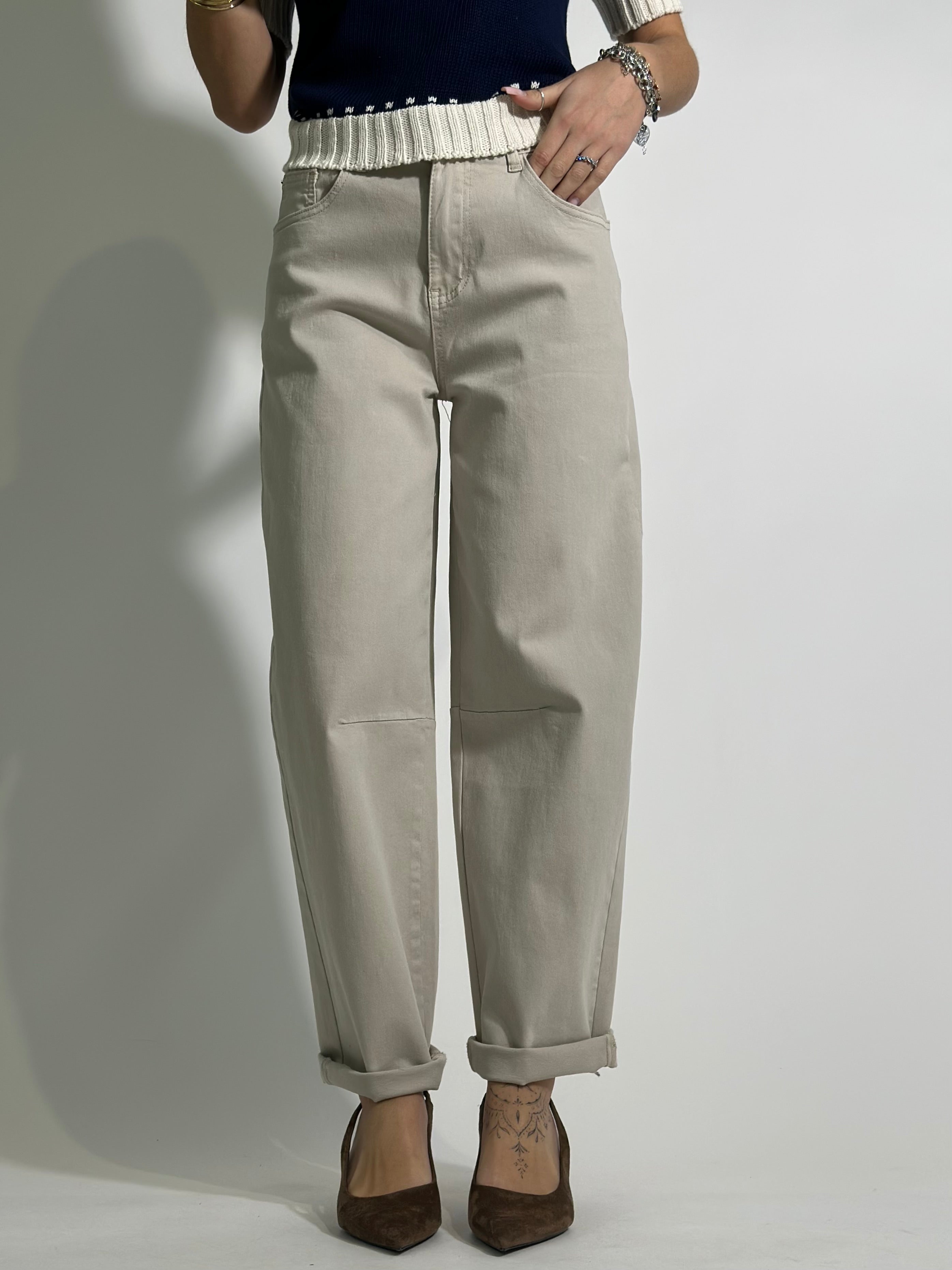 Jeans baloon SLIM 8059-18 BEIGE