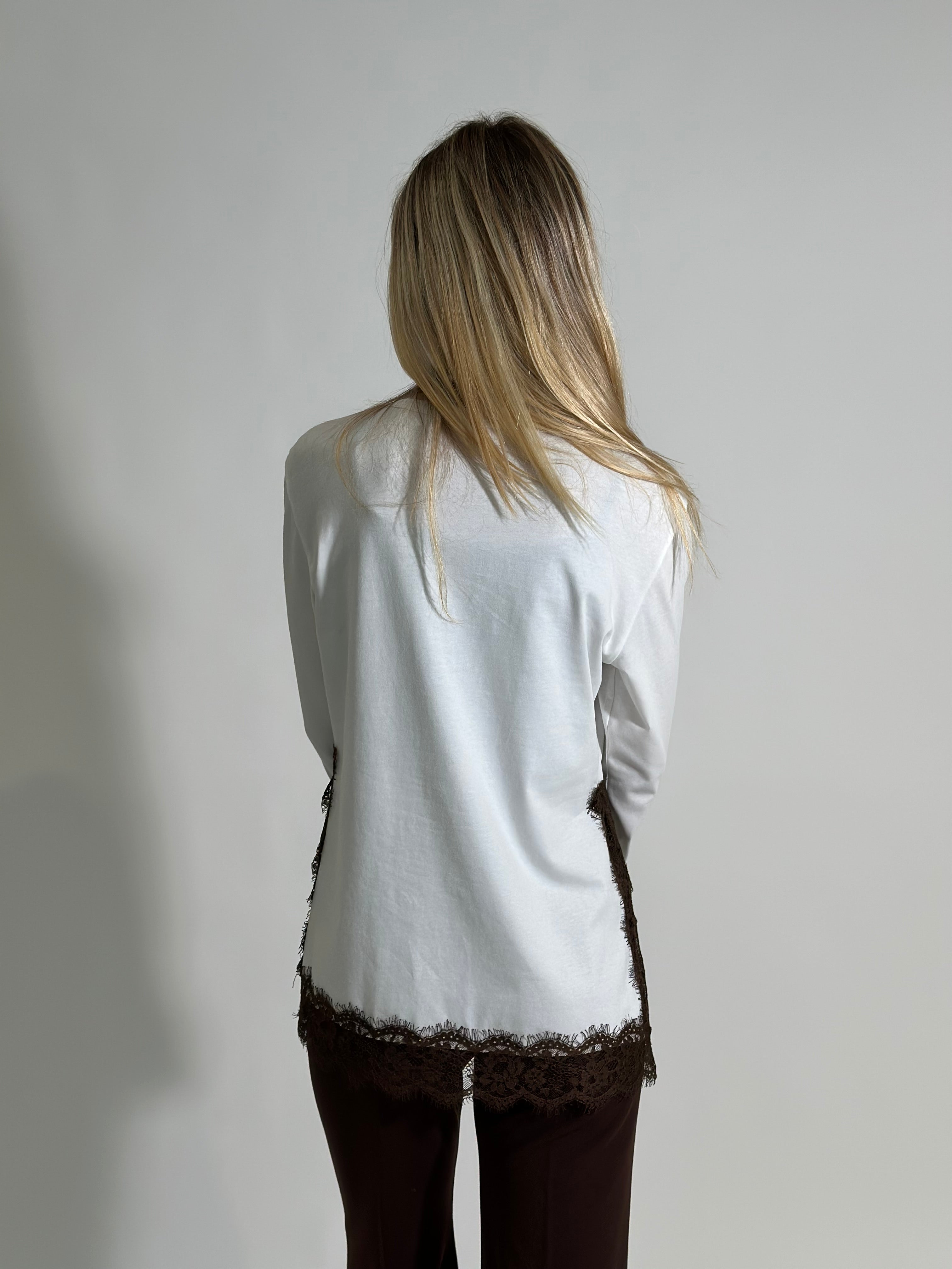 Maglia jersey pizzo 55777 PANNA