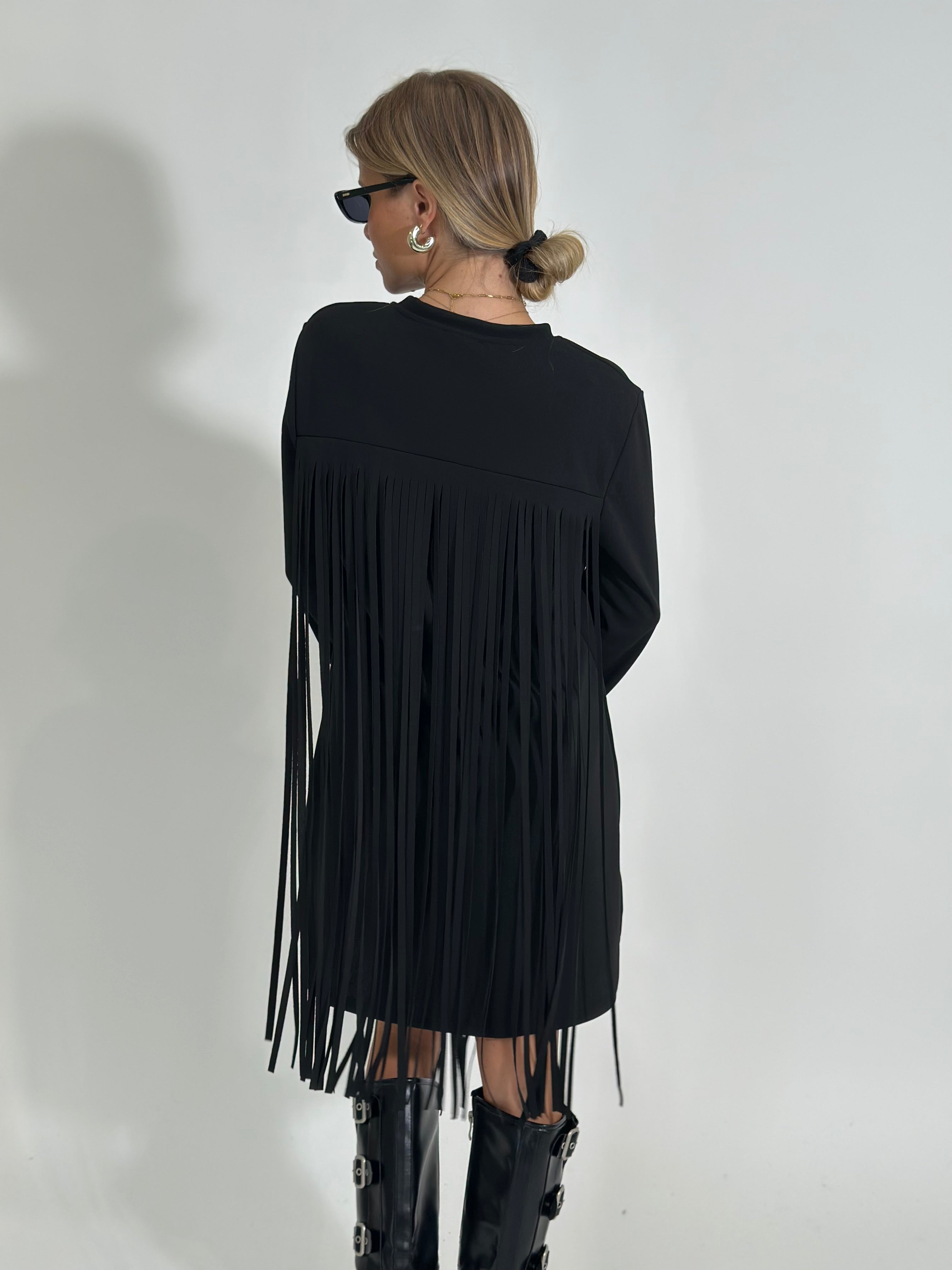 Abito frange 55808 NERO