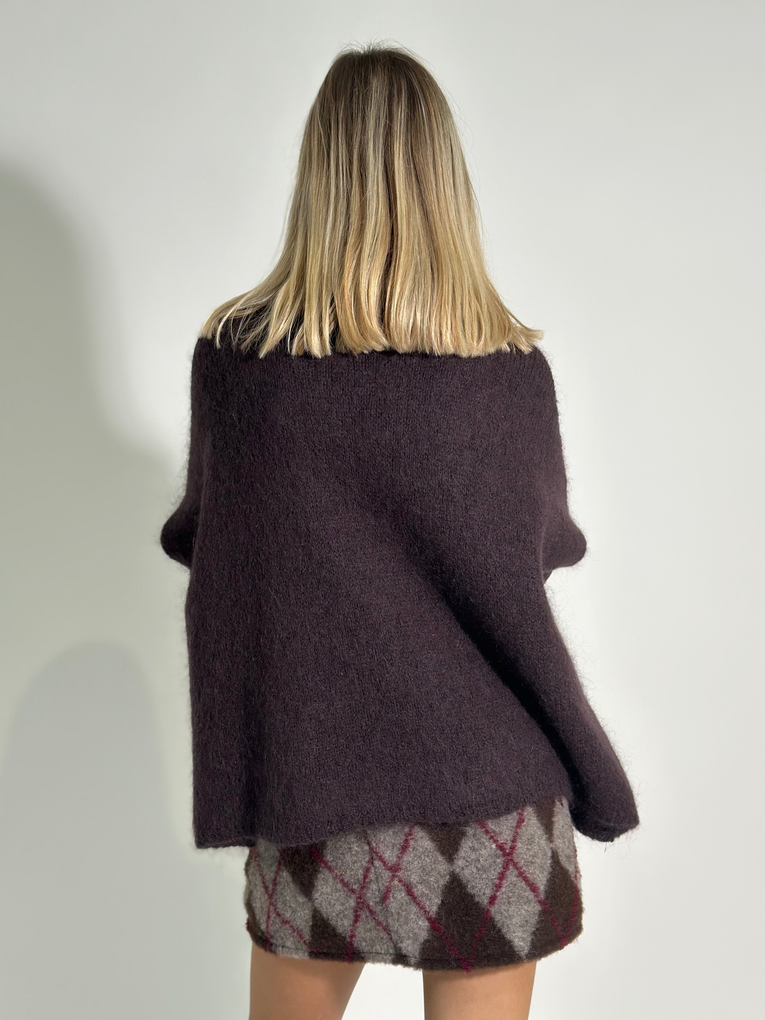 Maglia poncho mohair 5809