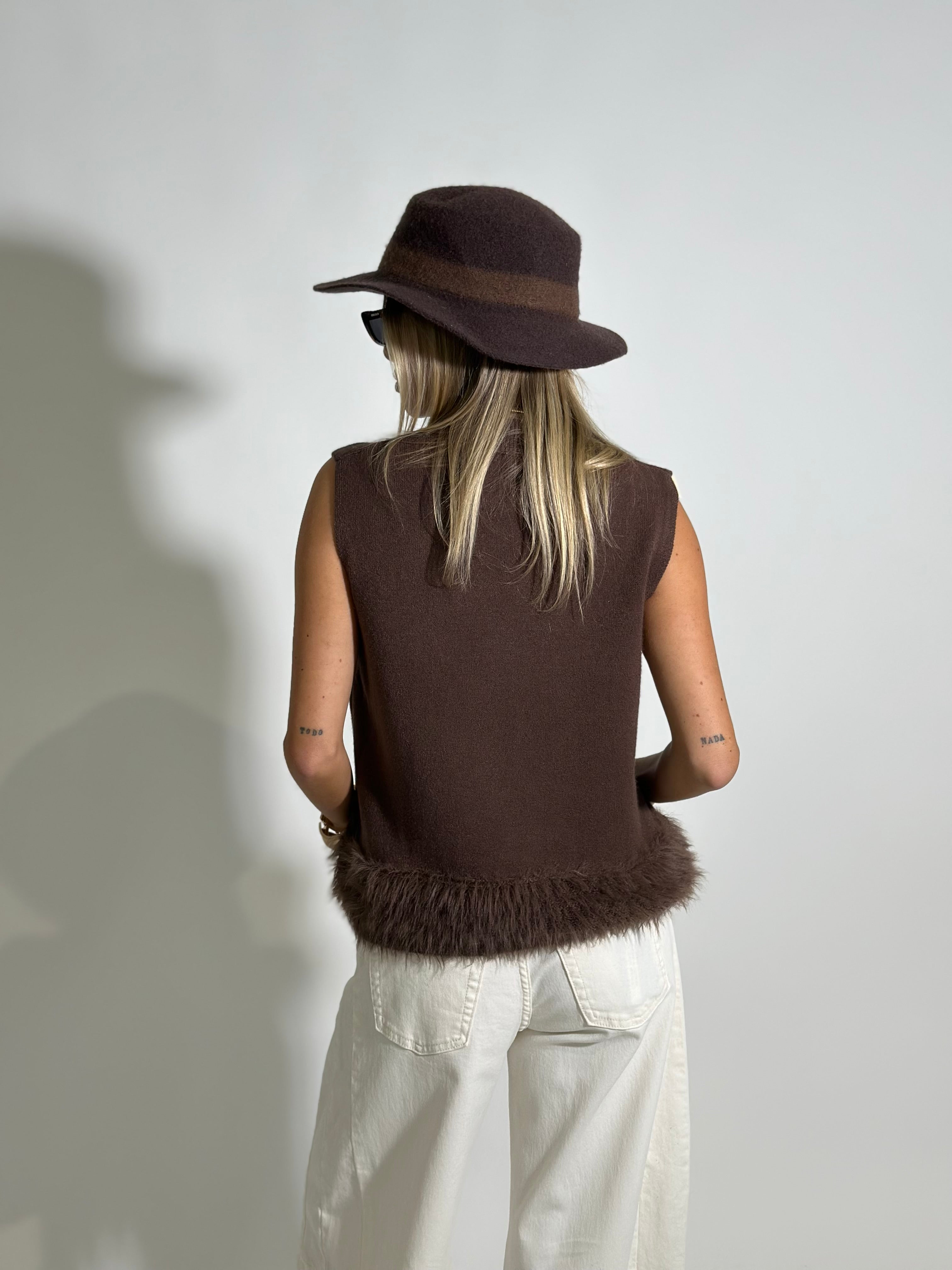 Gilet fluffy 6249 MORO