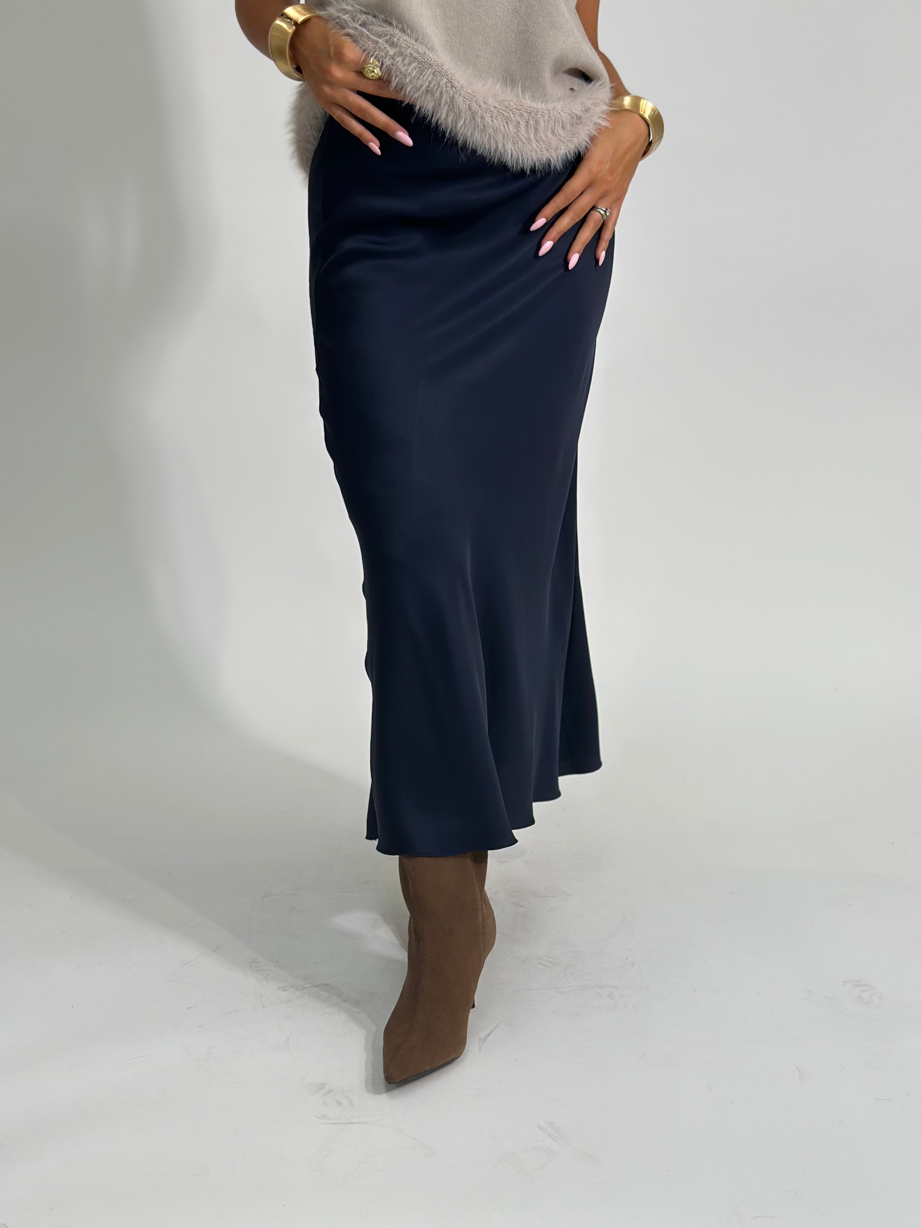 Gonna viscosa 2236-2 BLU