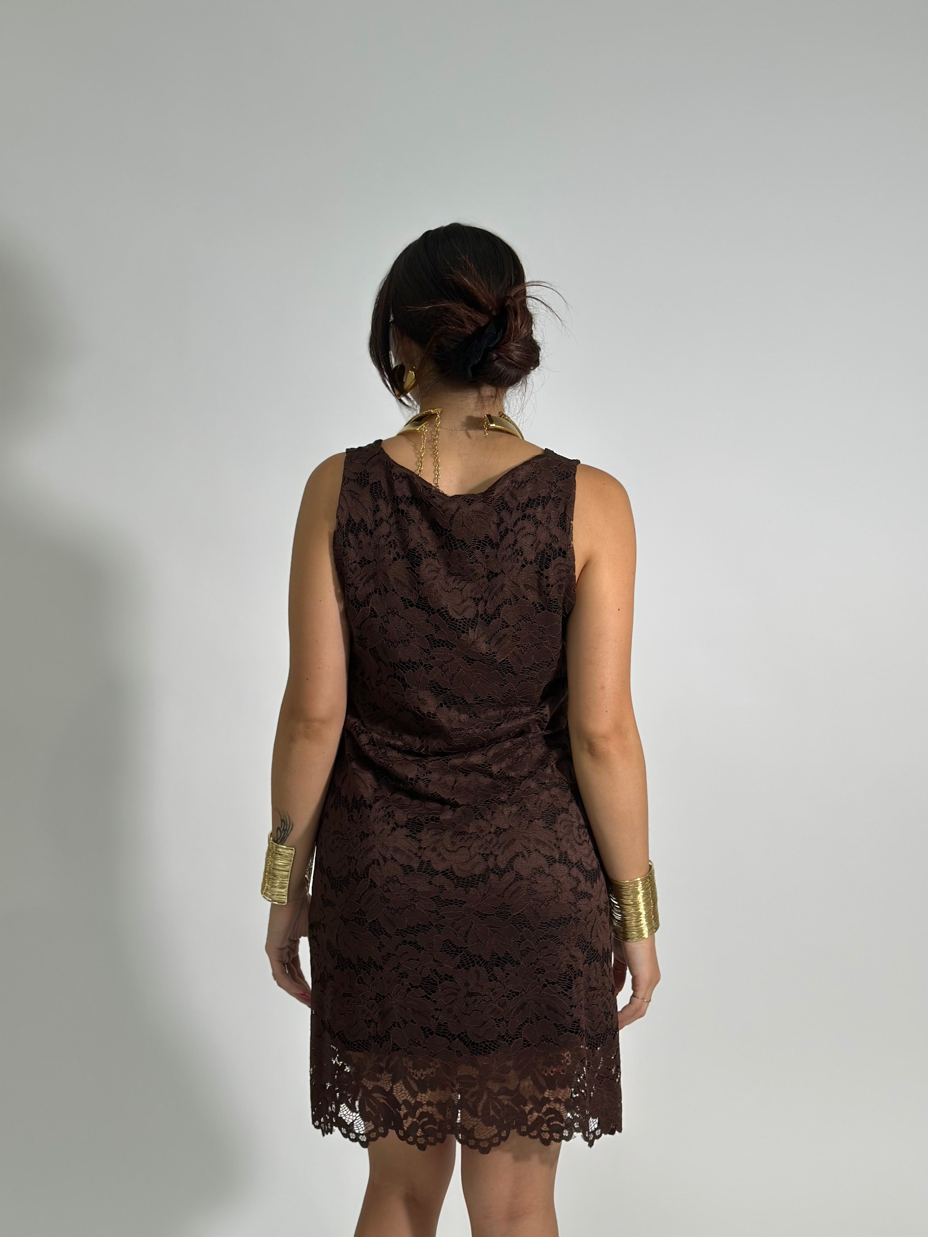 Abito pizzo 55638 BROWN