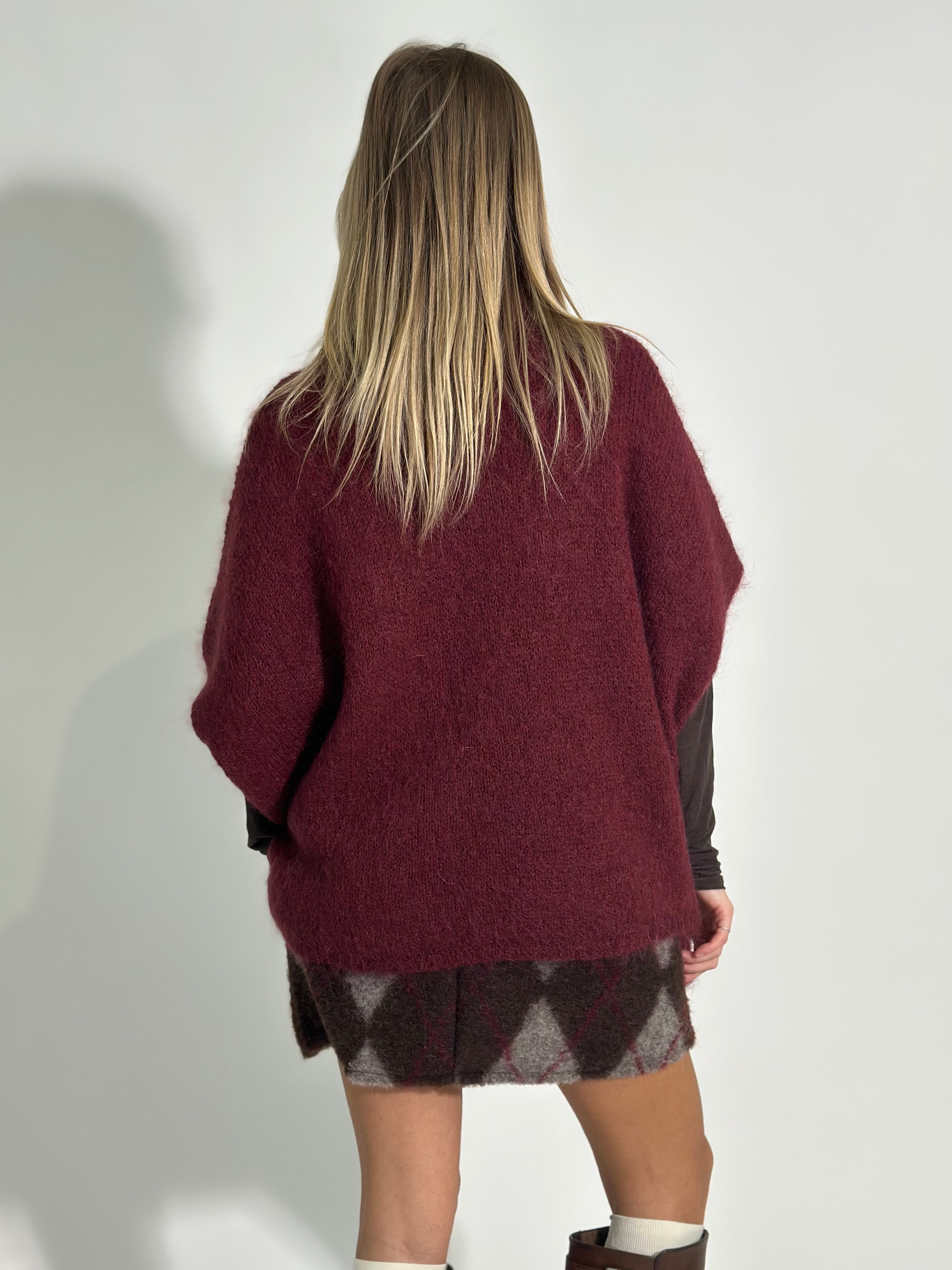 Maglia poncho mohair 5809