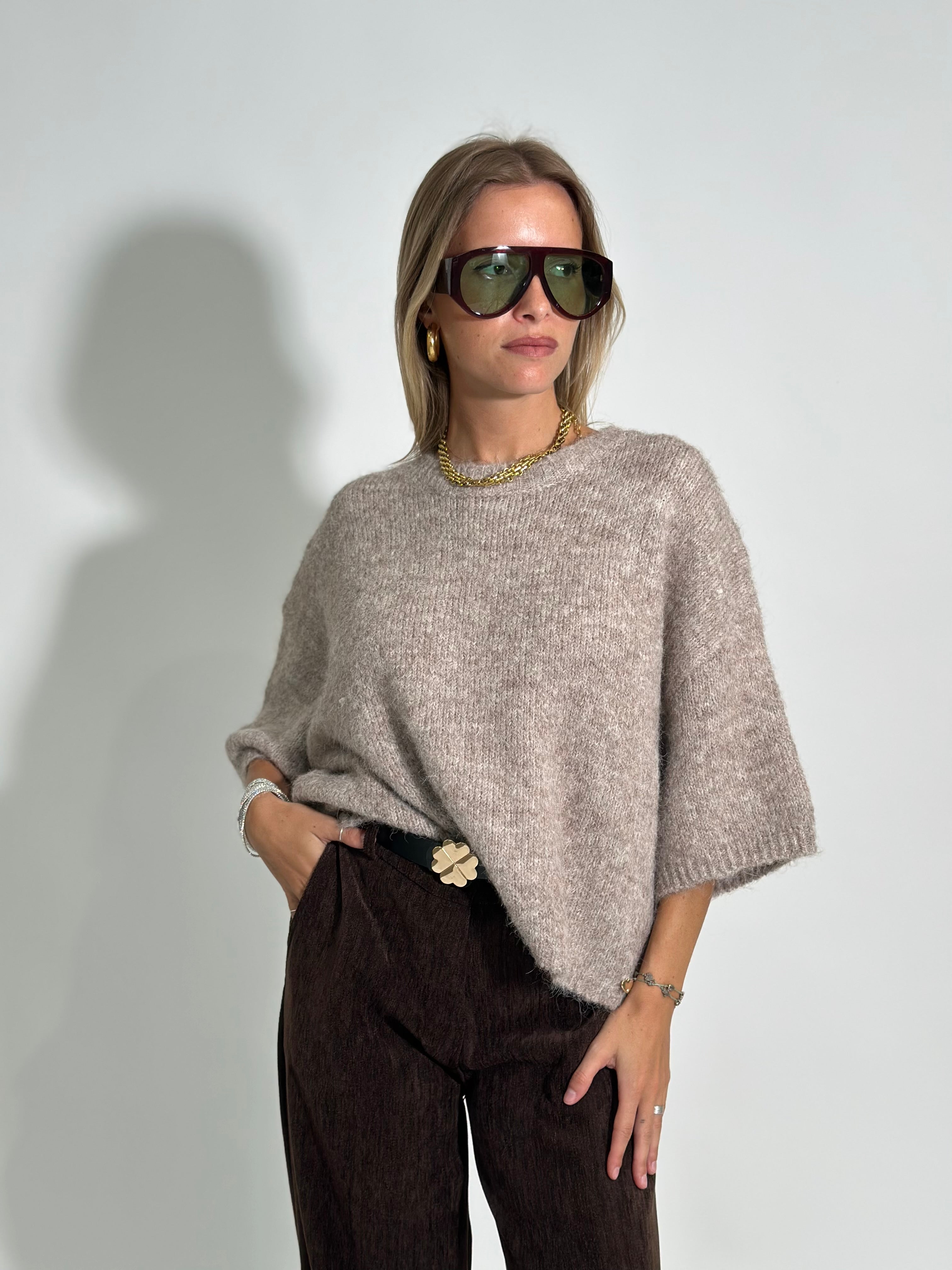Maglia mohair 28168 TAUPE