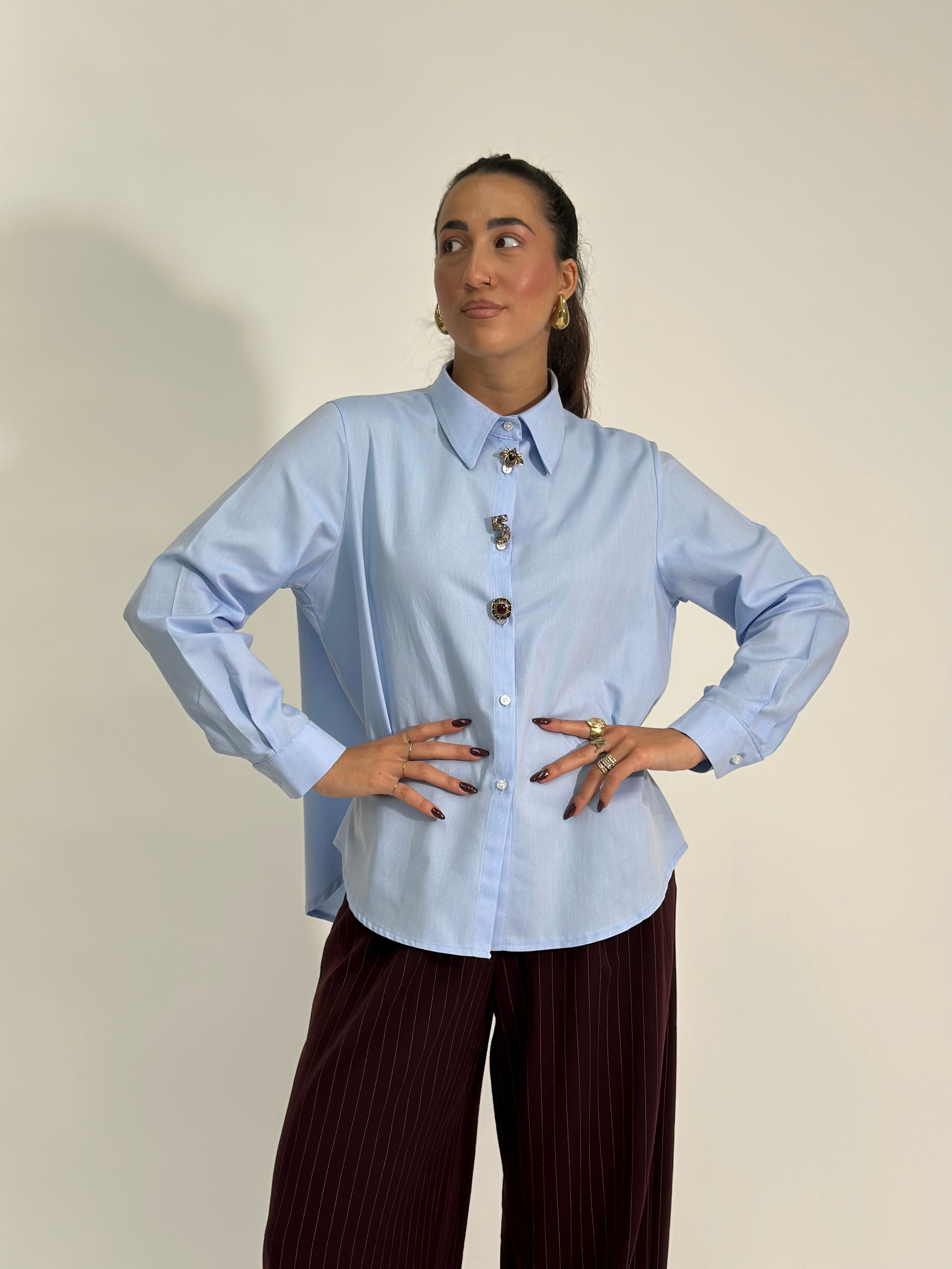 Camicia oxford 27595 AZZURRO