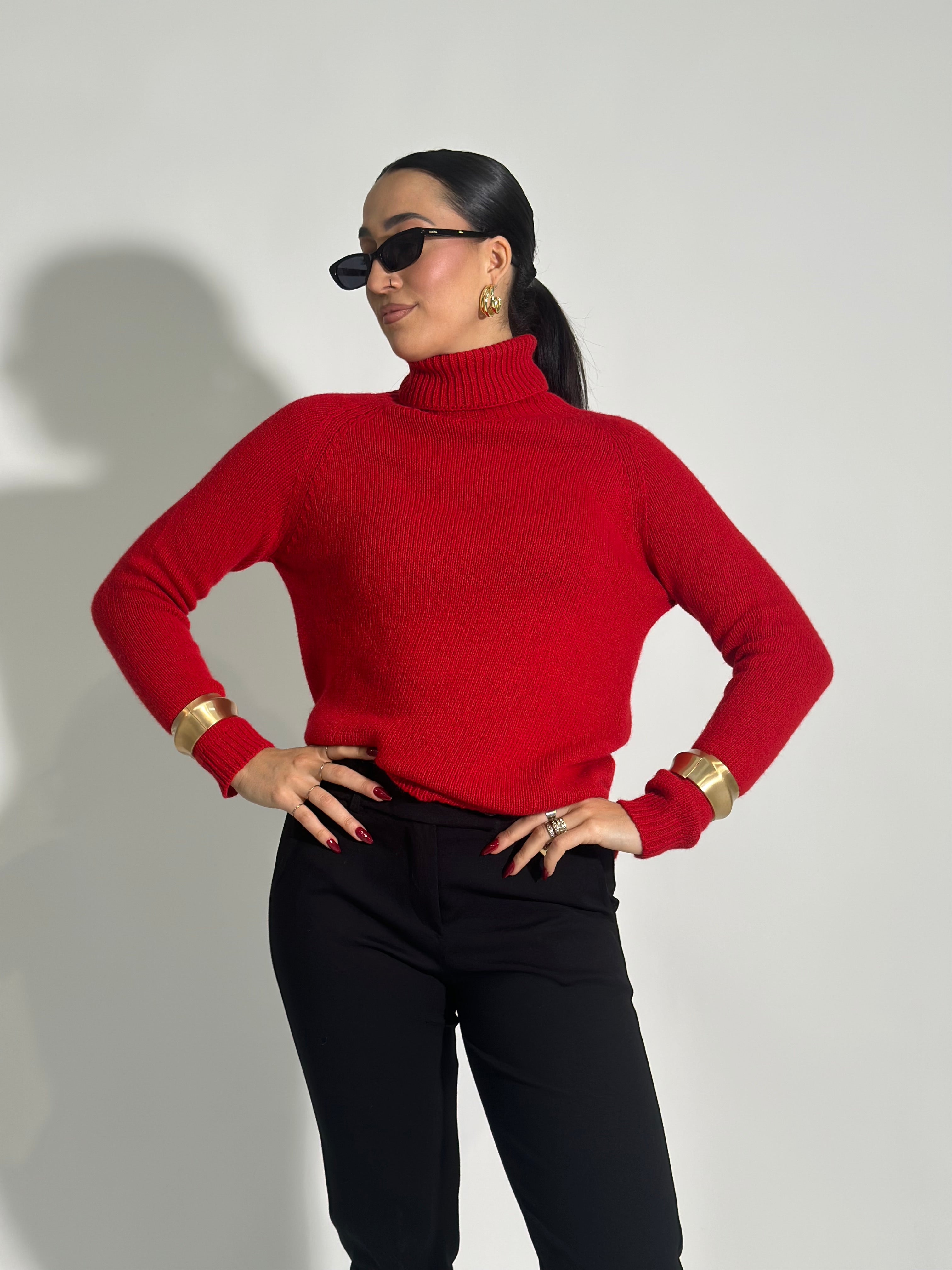 Maglia cashmer blend 6247 ROSSO