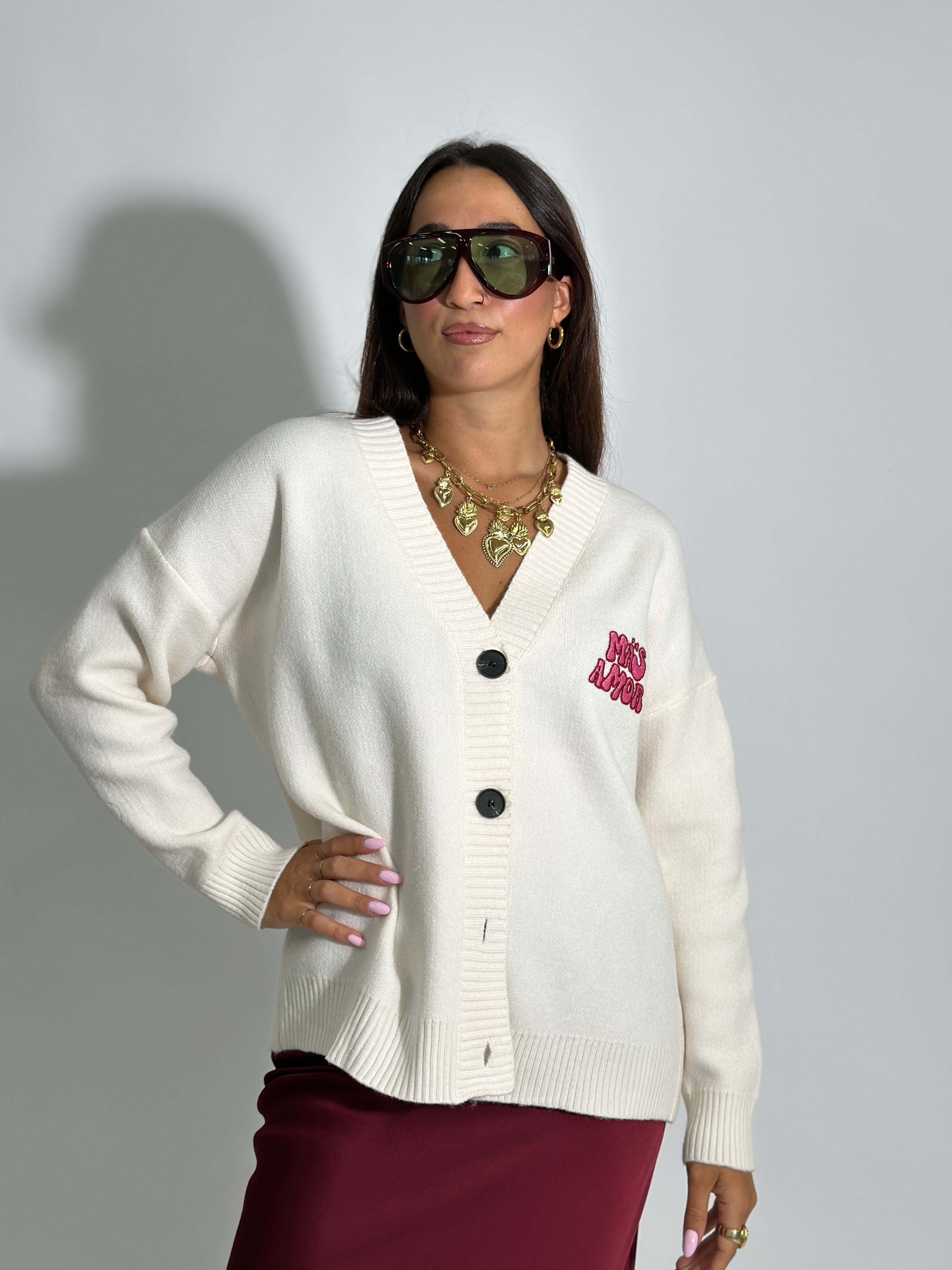 Cardigan Mas Amor S1119 PANNA