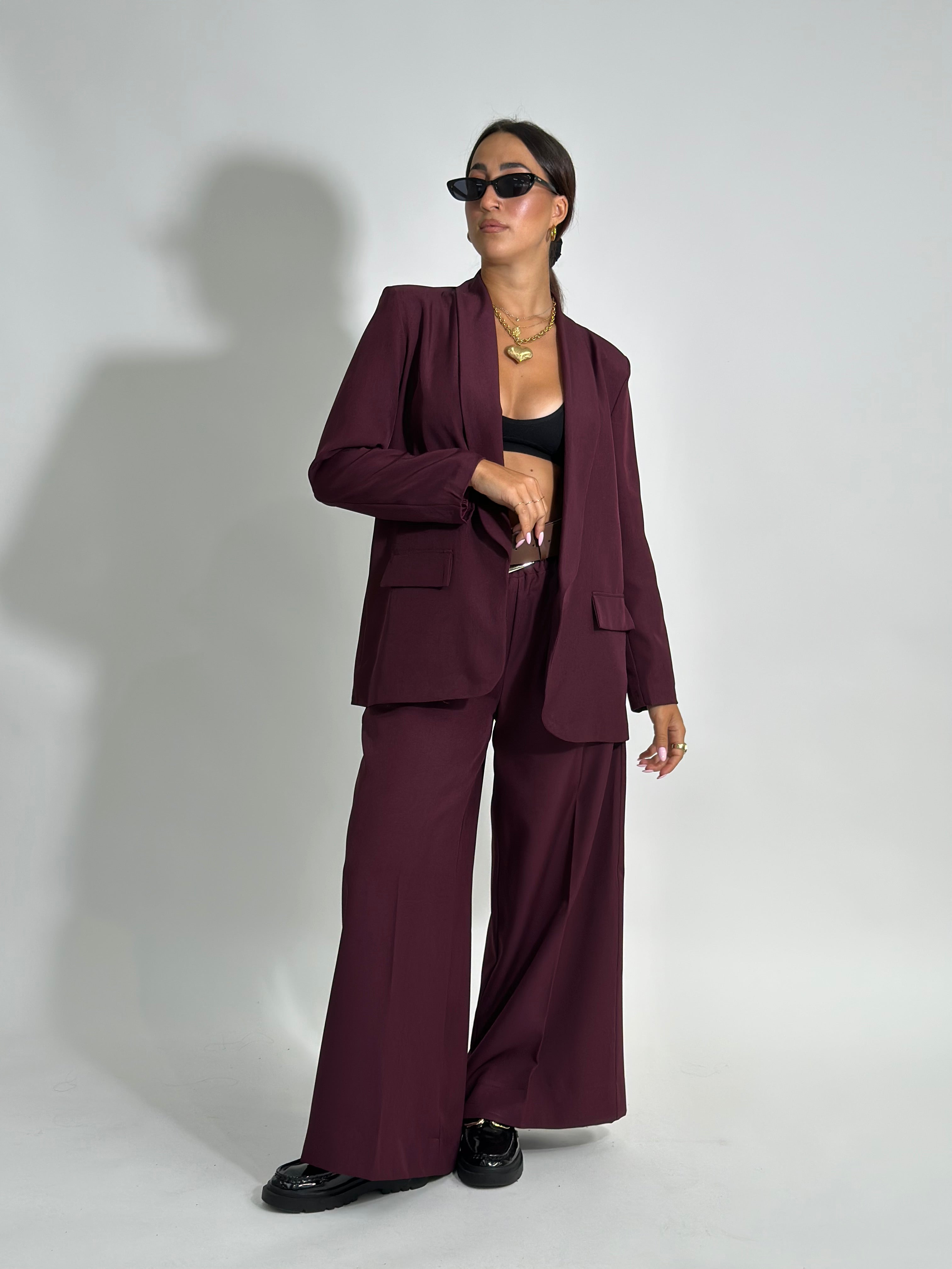 Pantalone cintura P18786 BORDO'