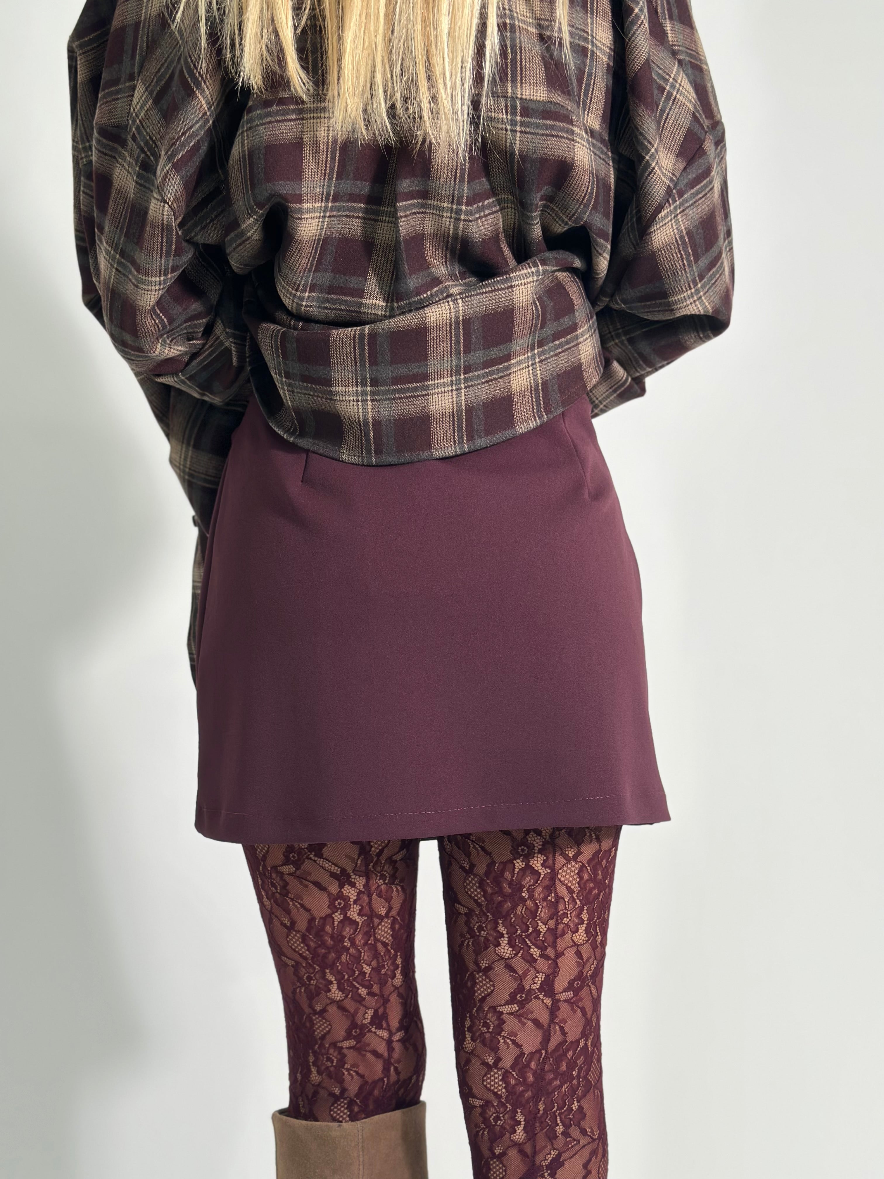 Gonna crepe 18837 BURGUNDY