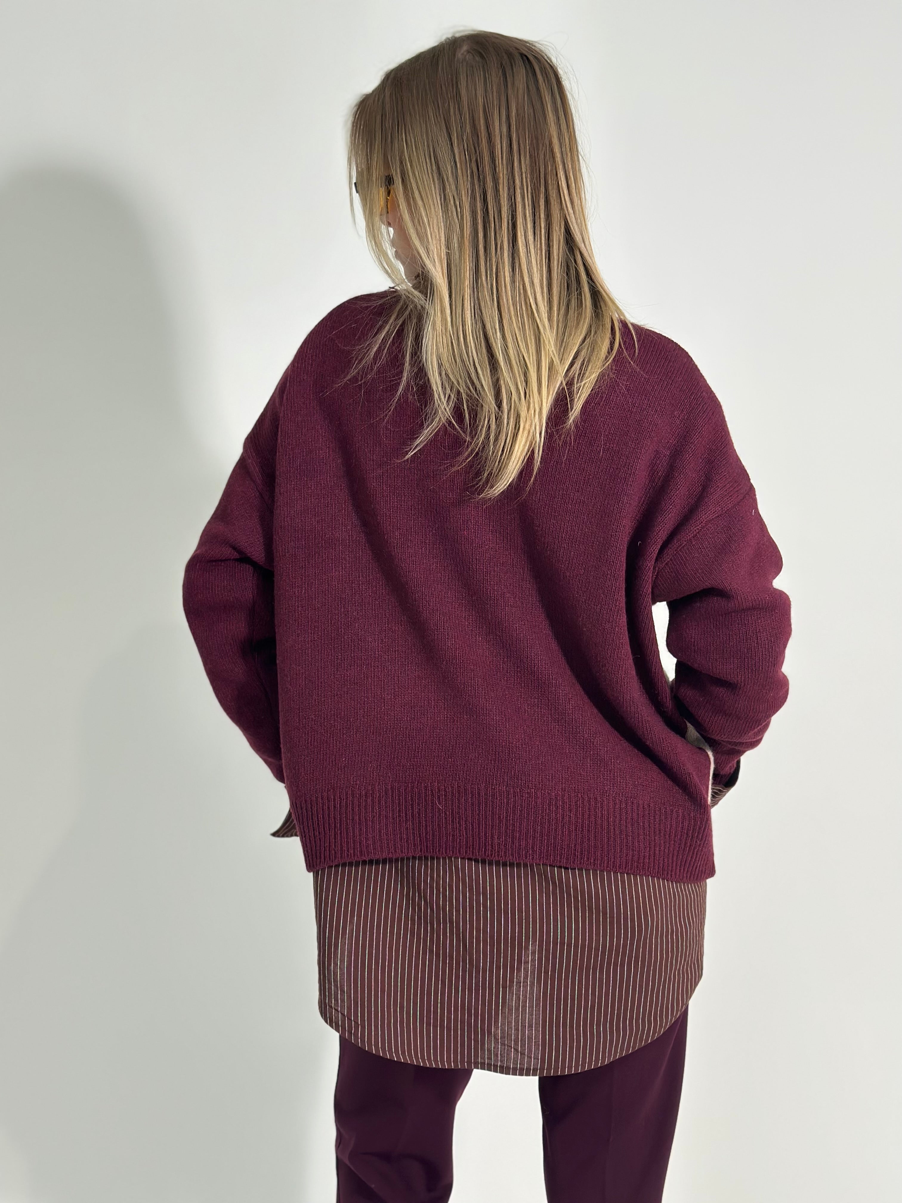 Maglia geo 6665 BURGUNDY