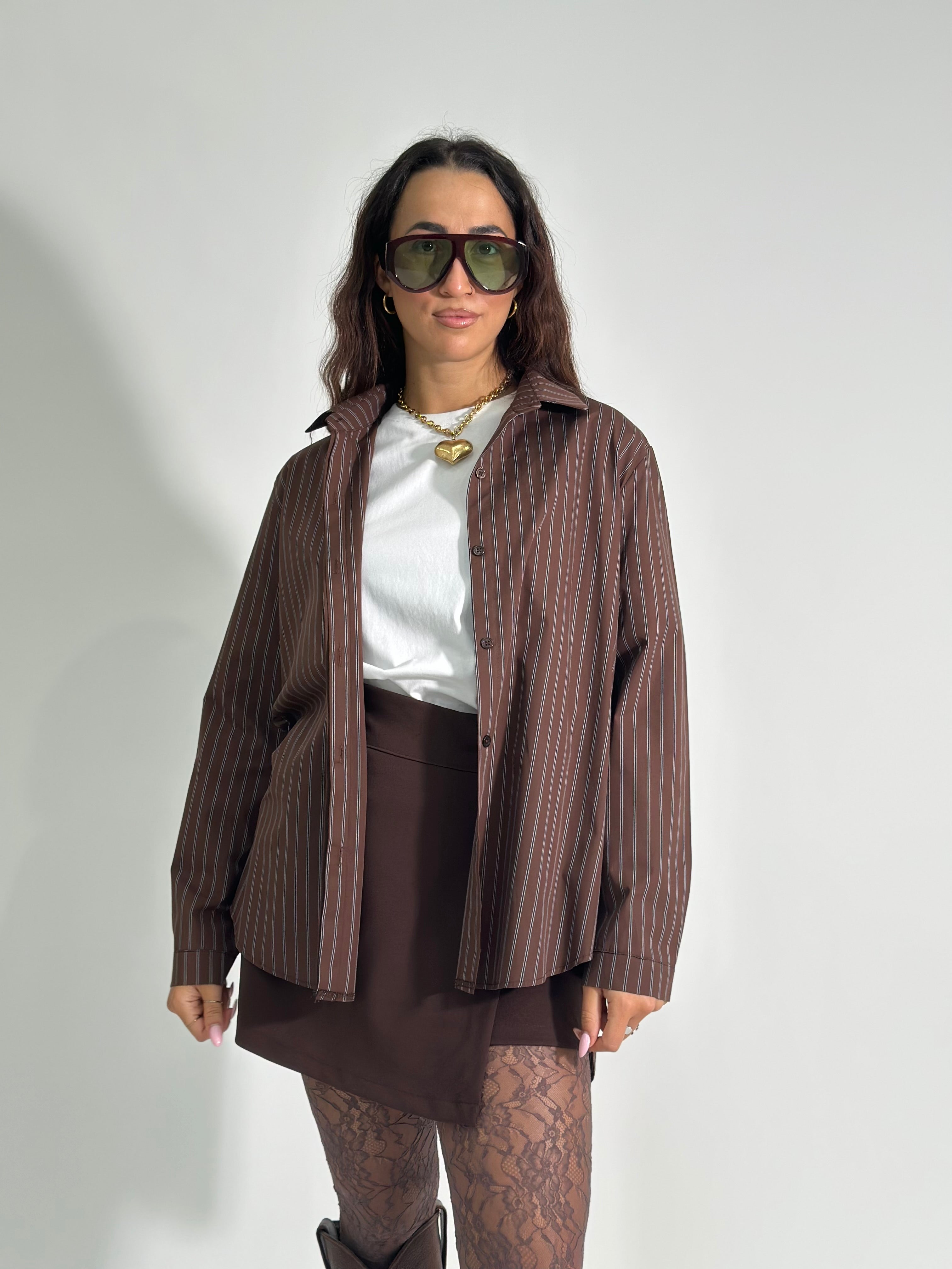 Camicia riga 50320 MORO