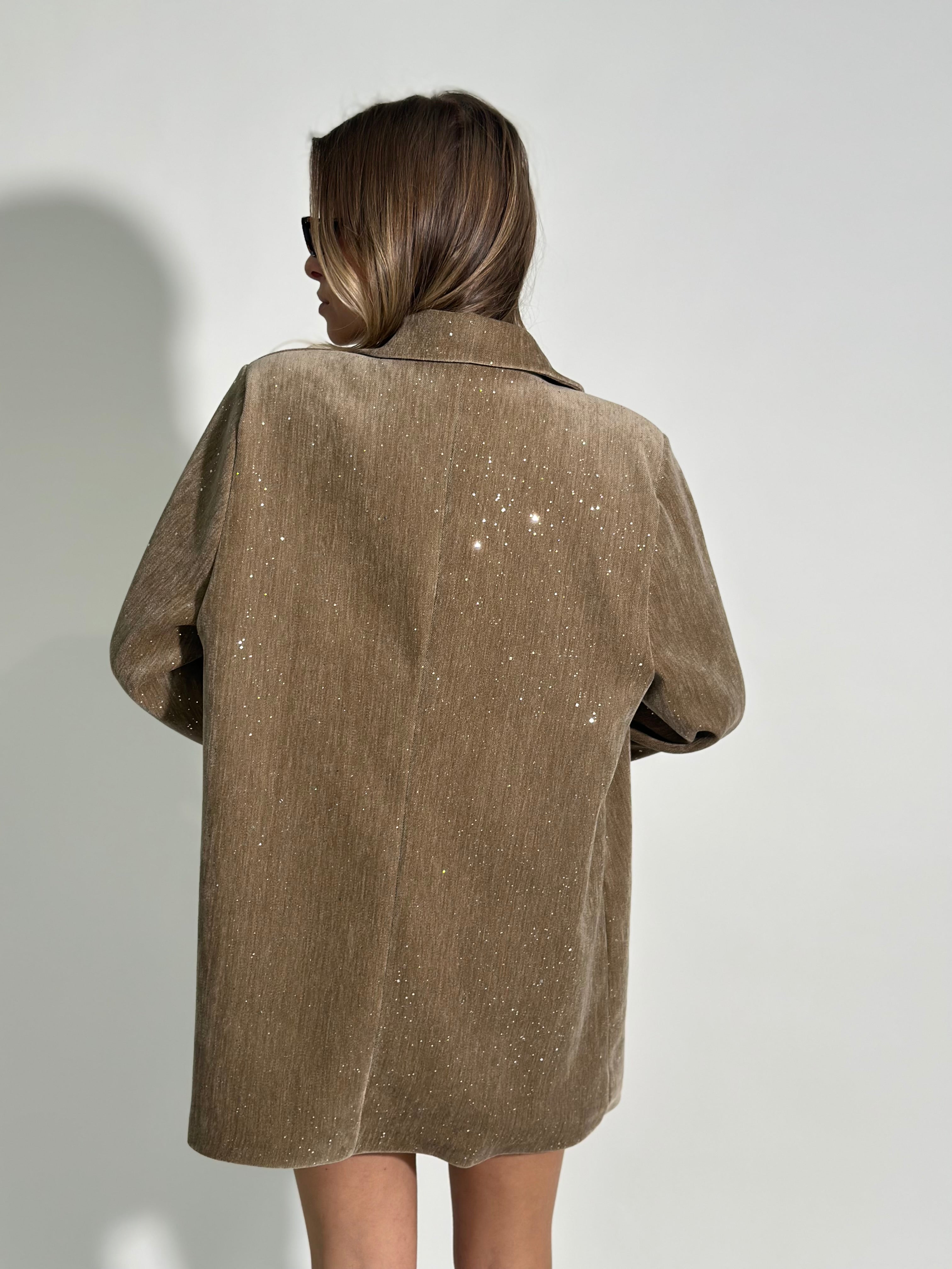 Giacca velluto brillantino A7006