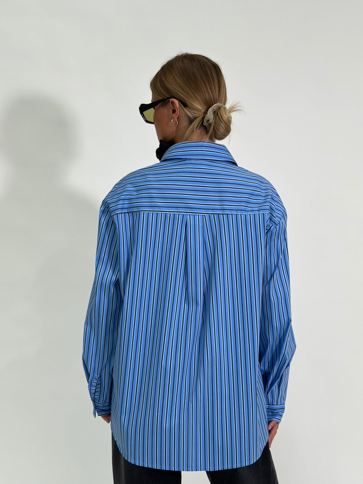 Camicia bastoncino over 28813 AZZURRO