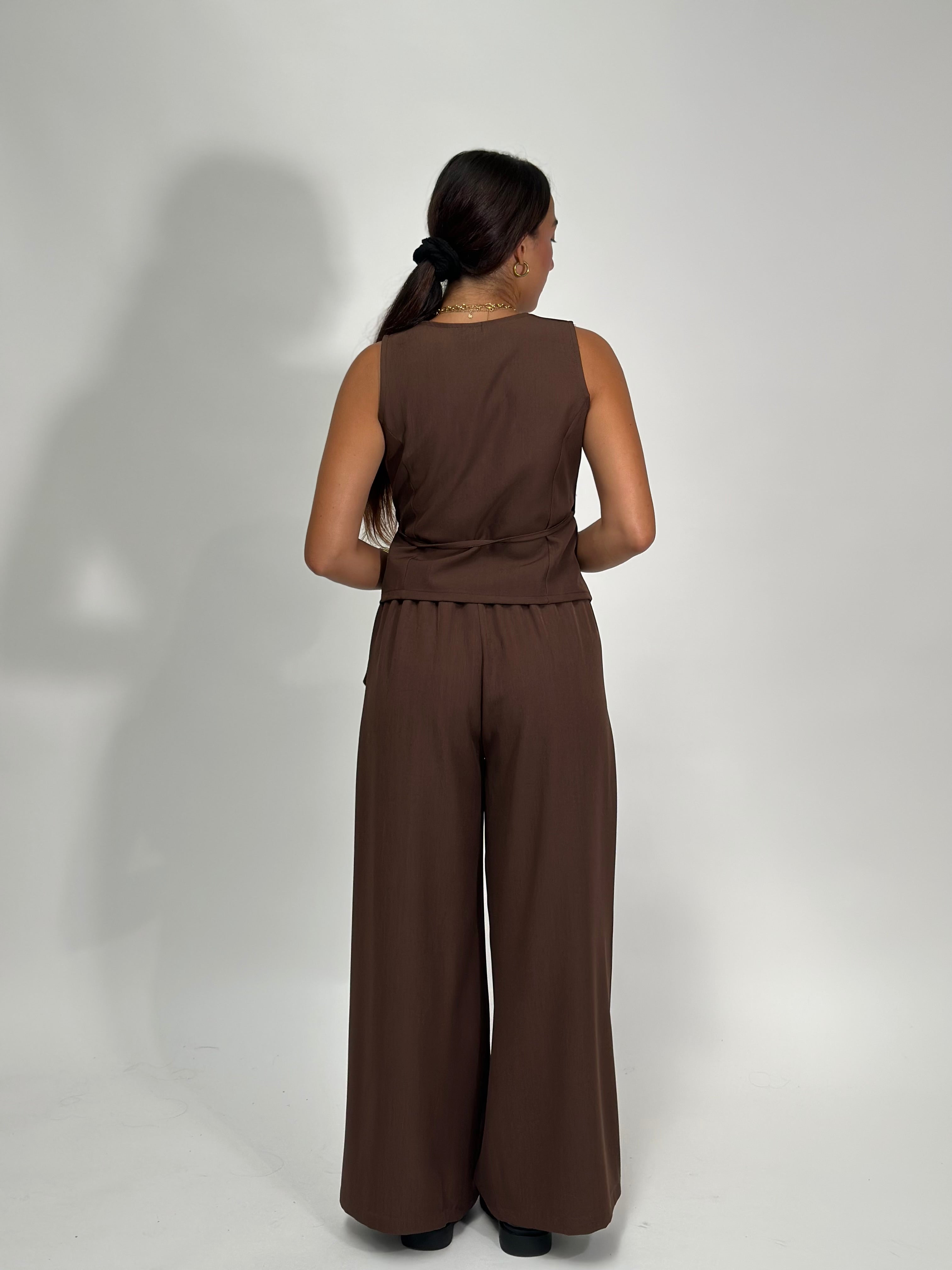 Completo gilet 5181 MARRONE