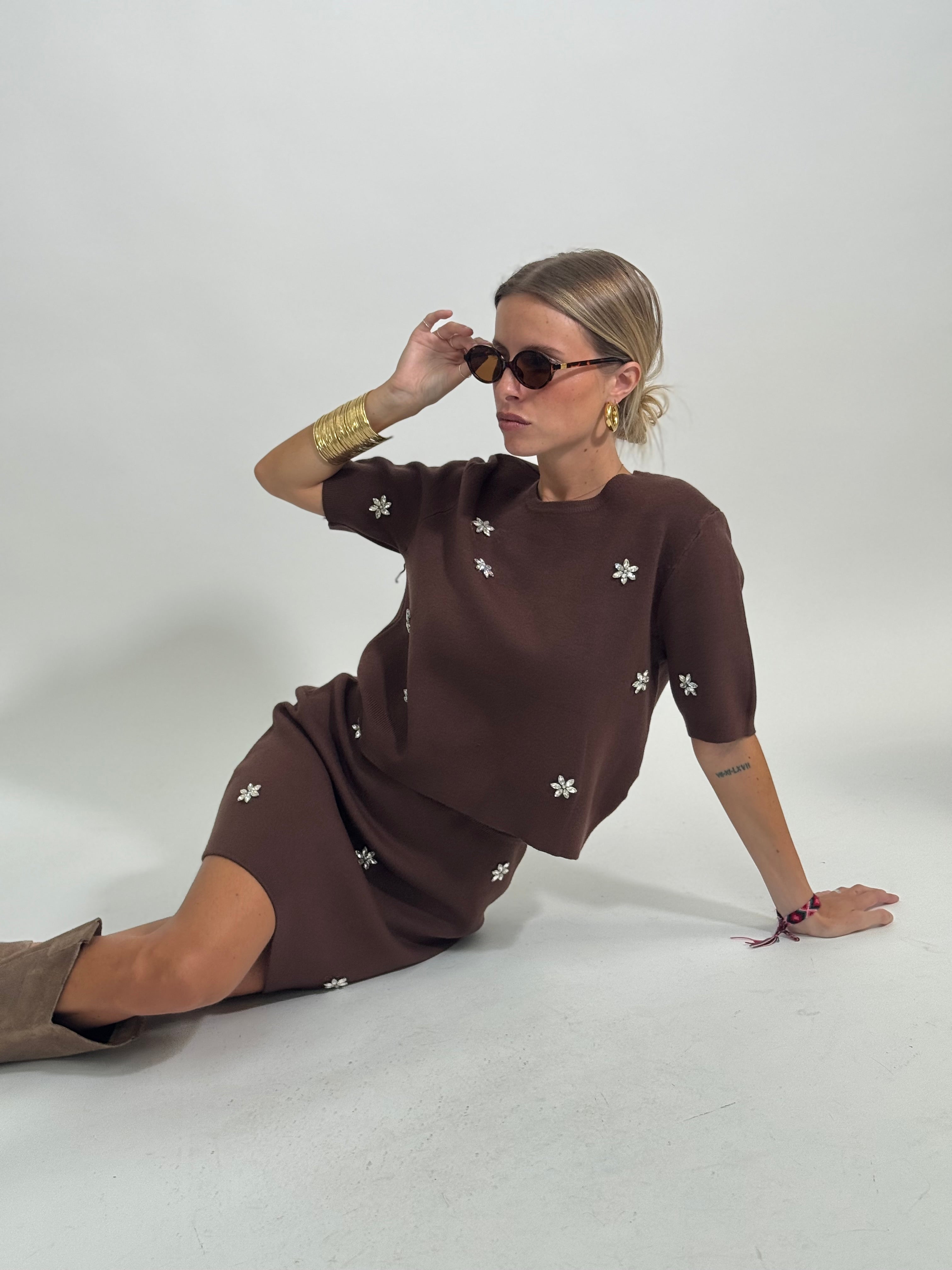 Completo gonna NZ5502 BROWN