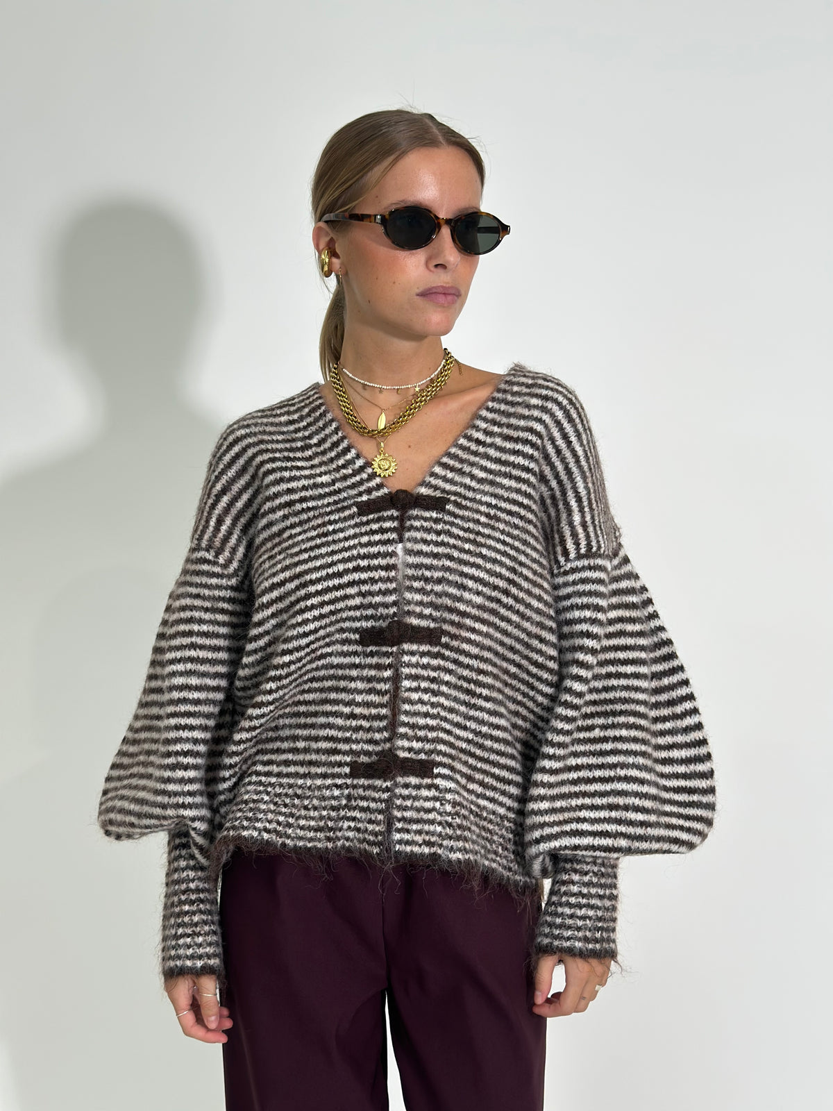 Cardigan sbuffo 50329