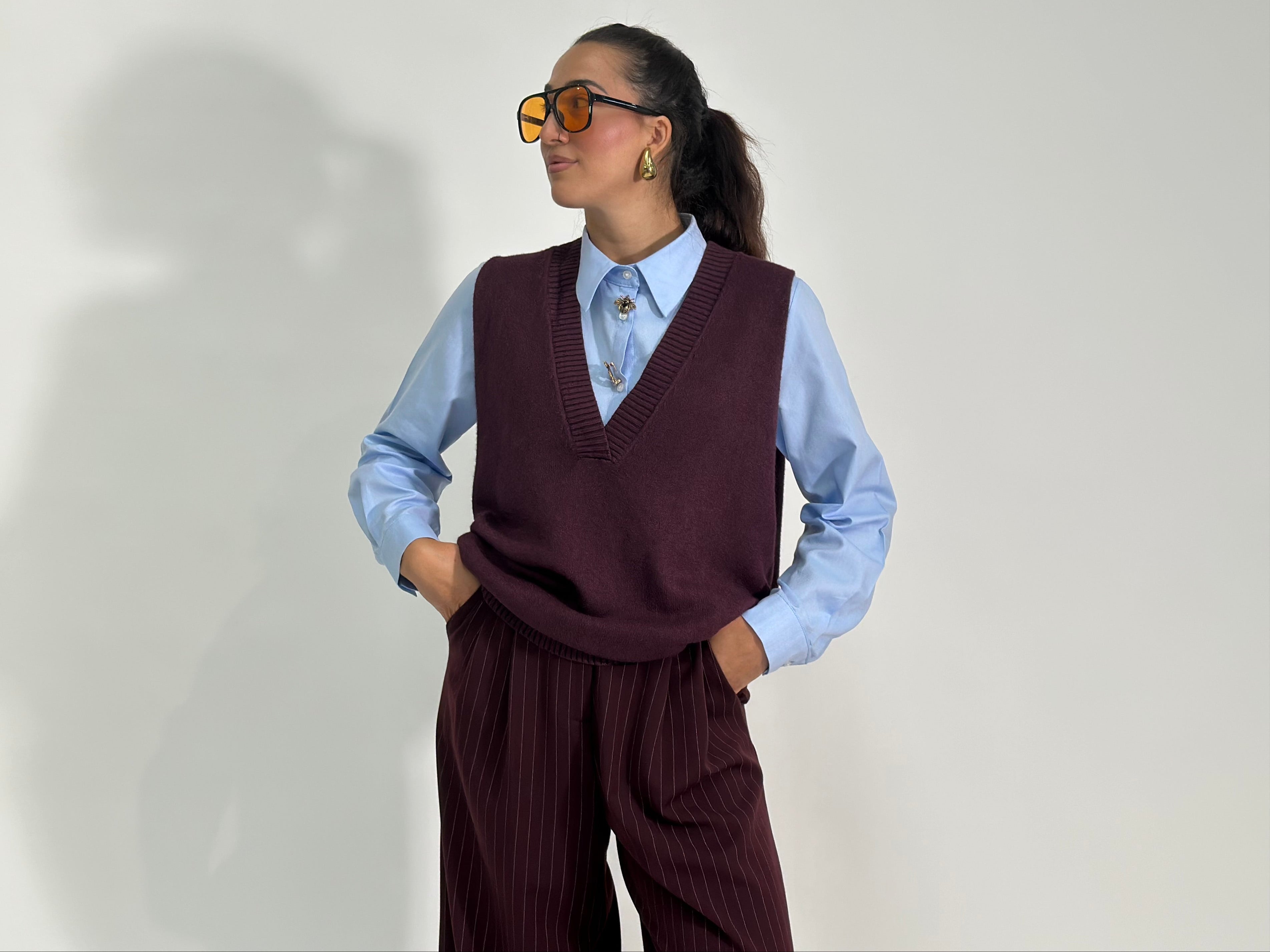 Gilet over 48 BURGUNDY
