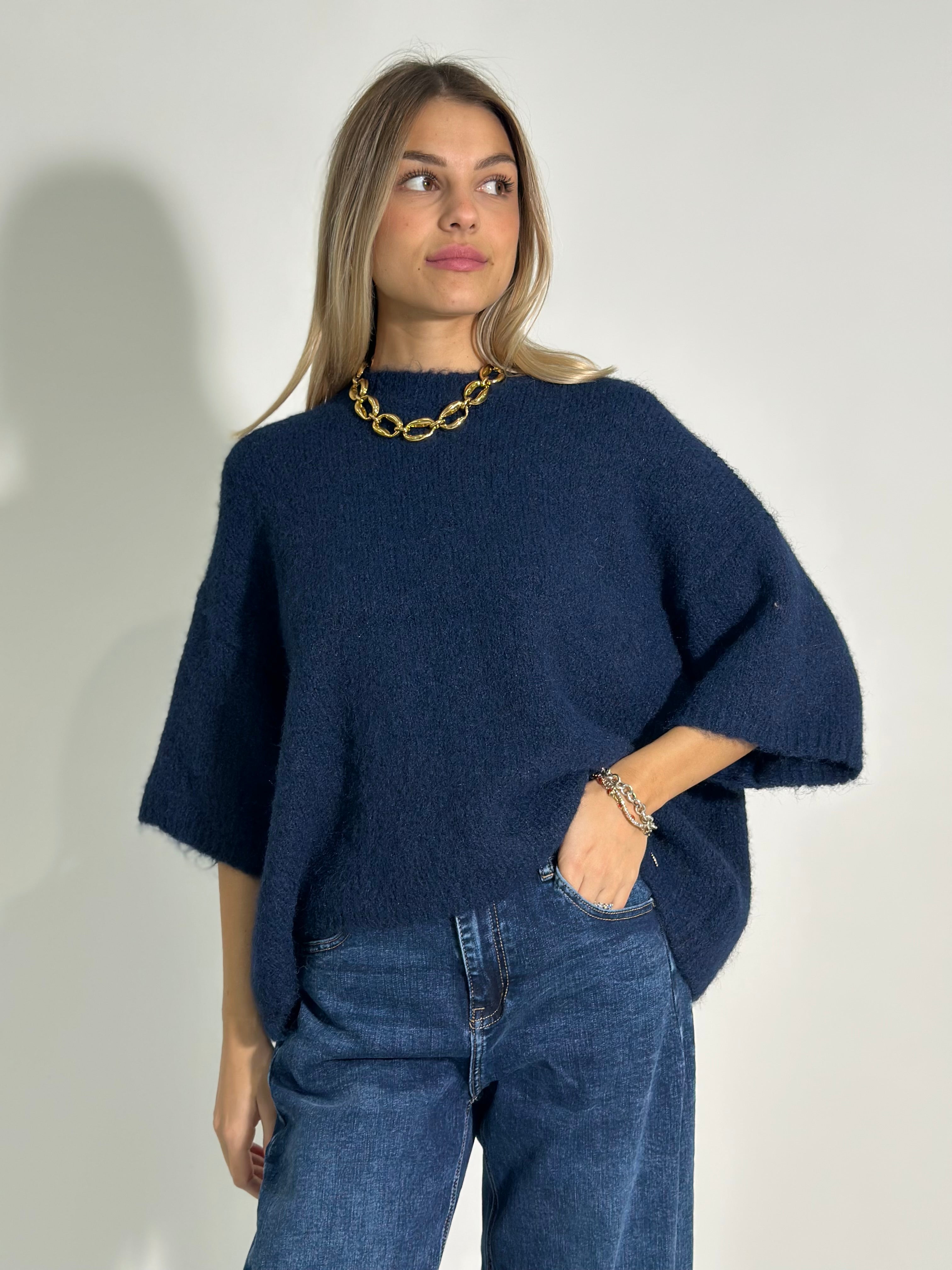 Maglia scatoletta A25179 BLU