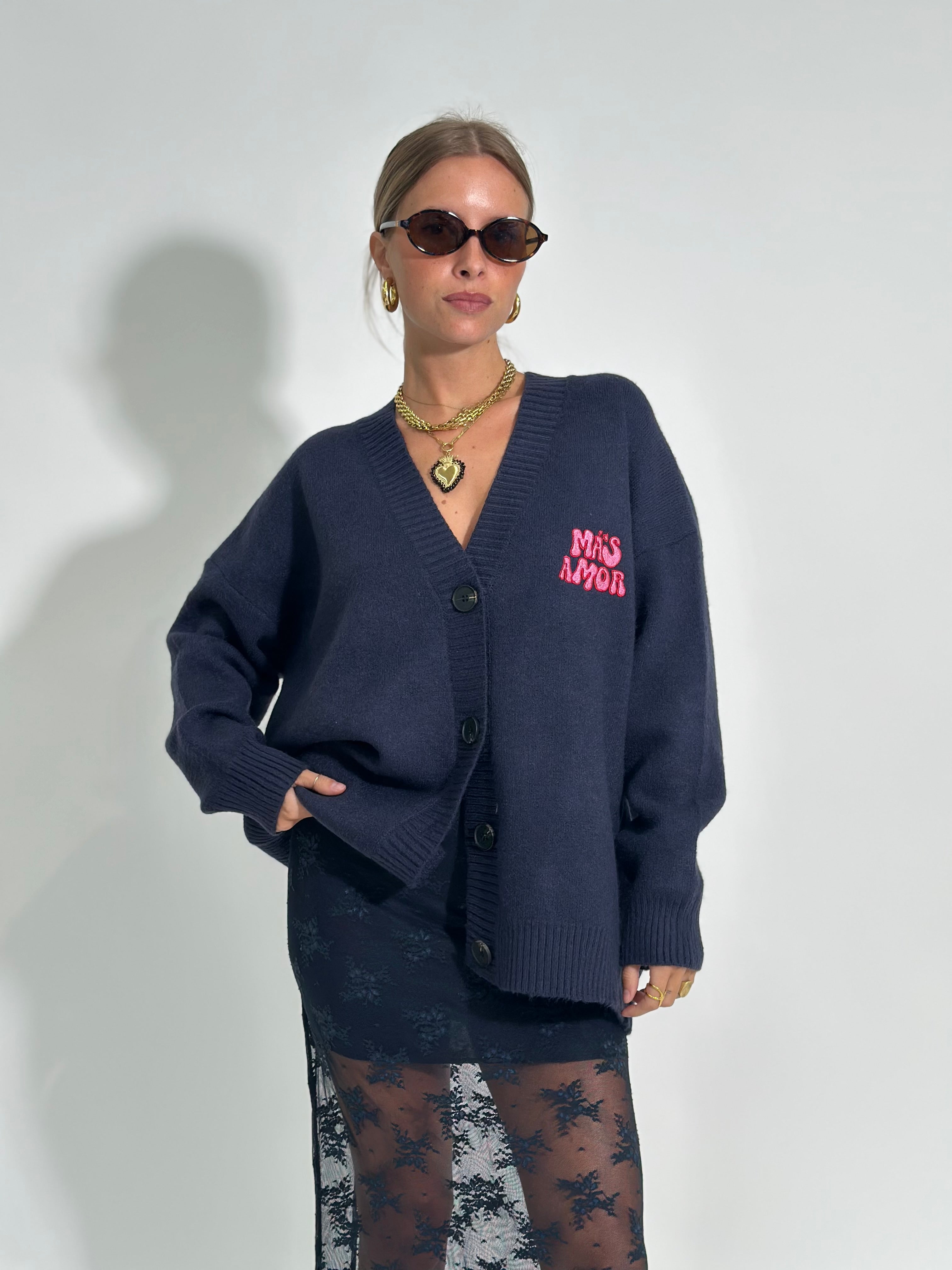 Cardigan Mas Amor S1119 BLU