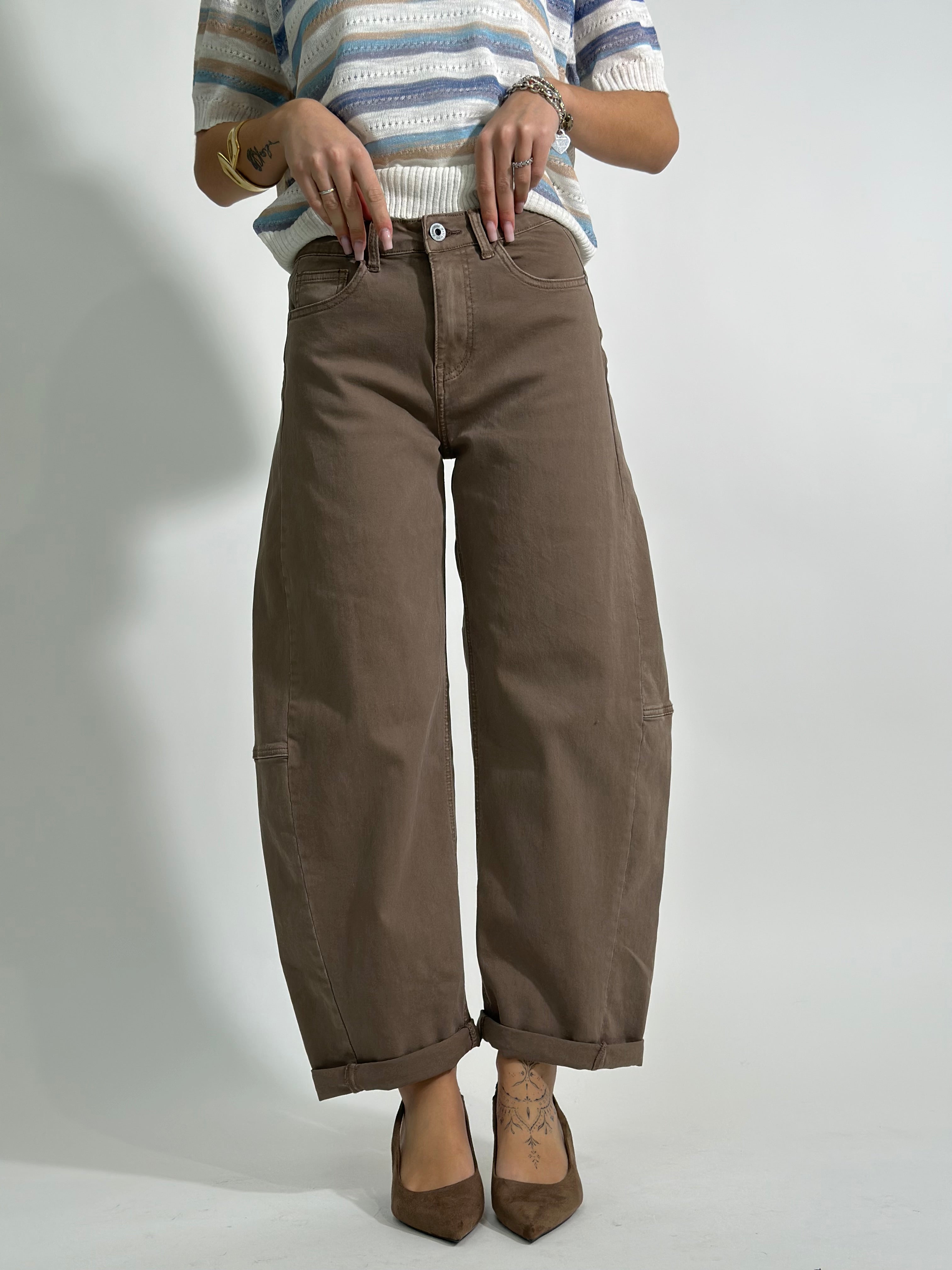 Jeans baloon NEW 8072 TAUPE
