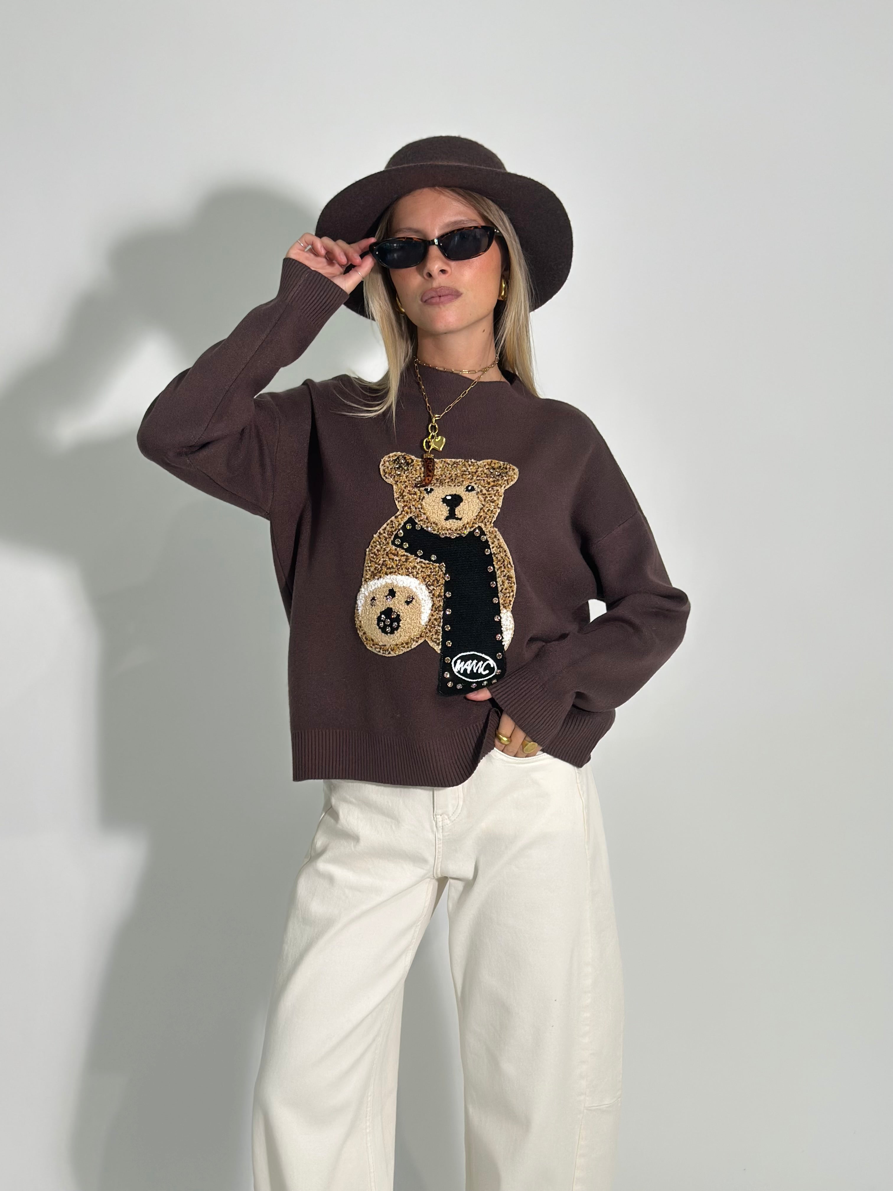 Maglia teddy sciarpa 8089