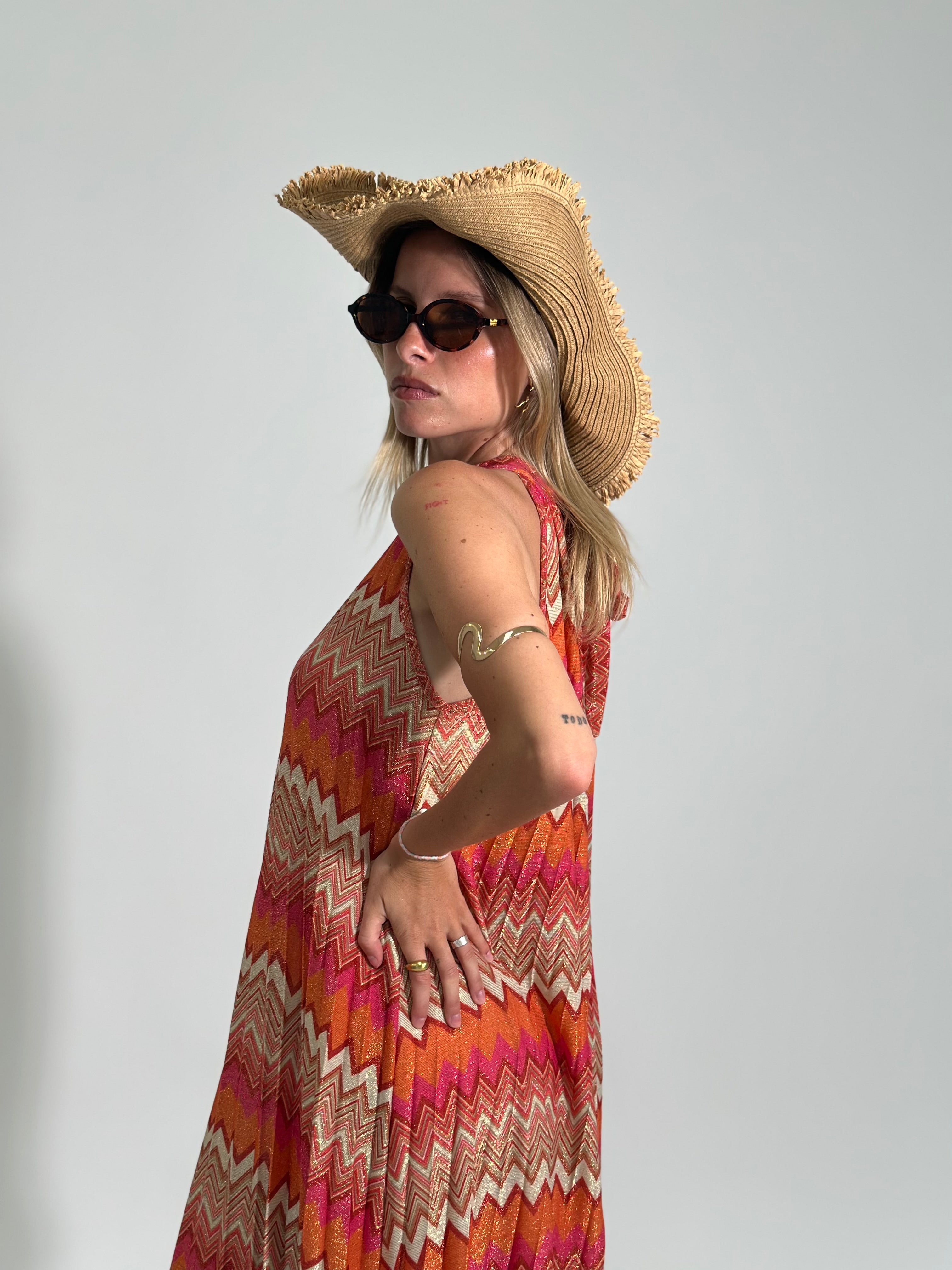 Abito lurex 1372 ARANCIO