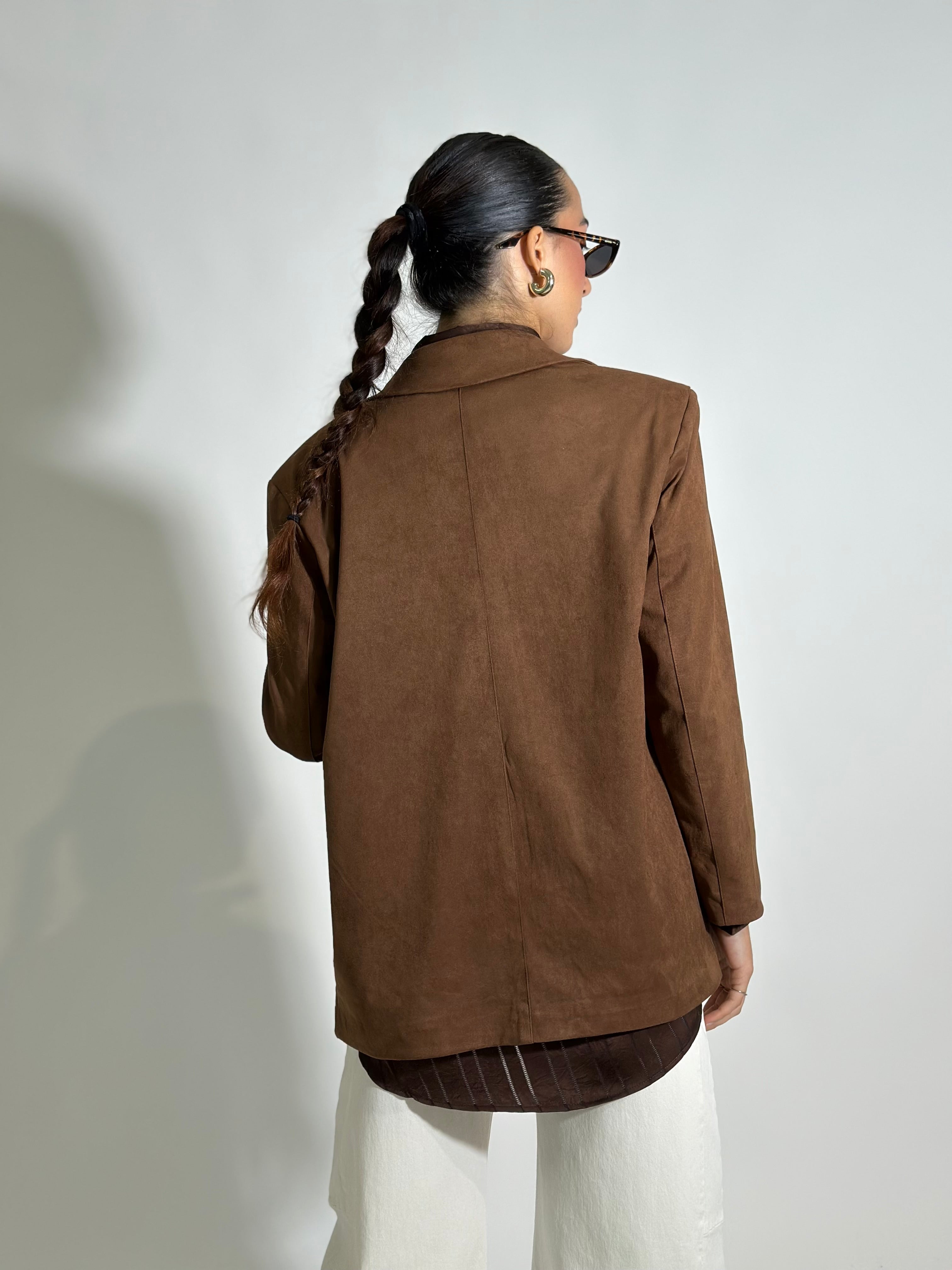 Giacca suede over SH5010 CAMEL