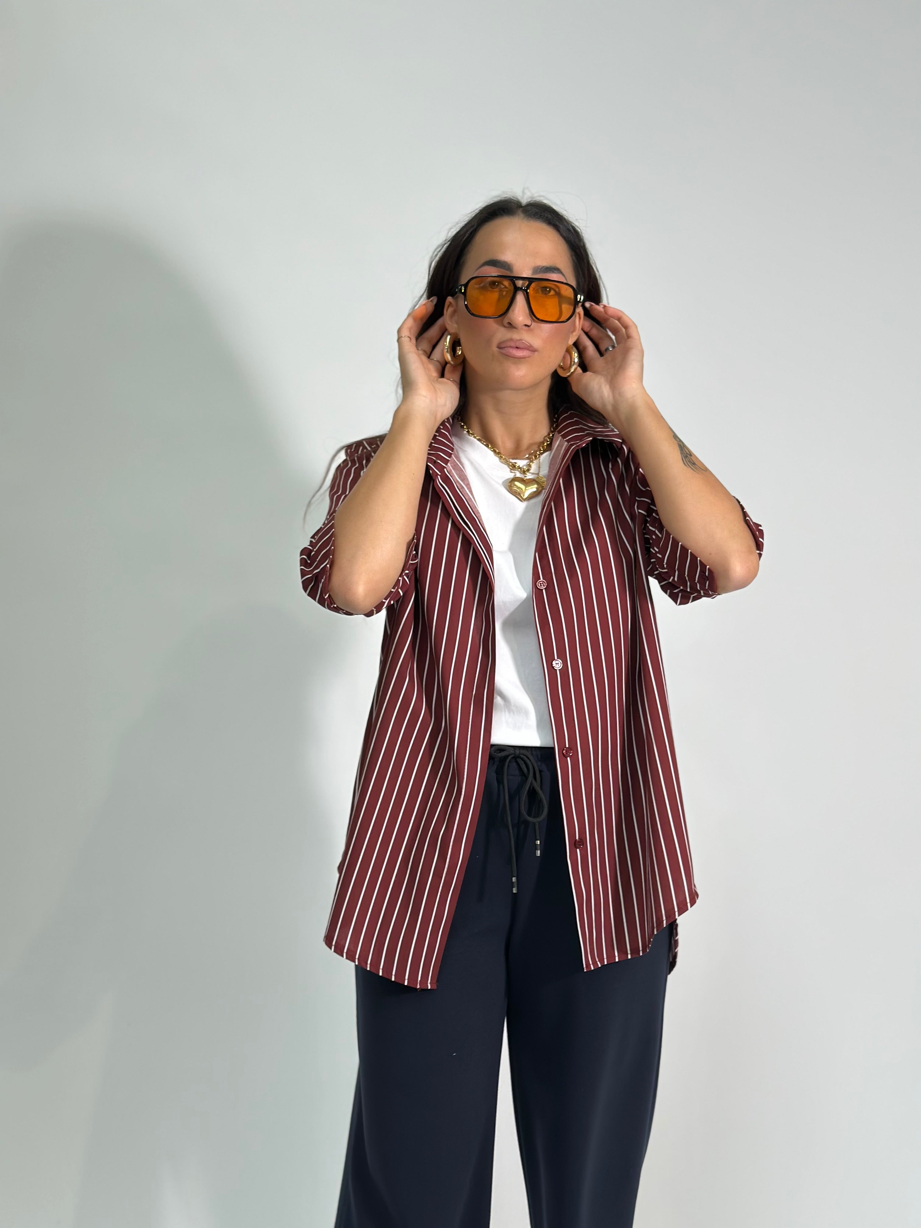 Camicia riga 50320 BURGUNDY