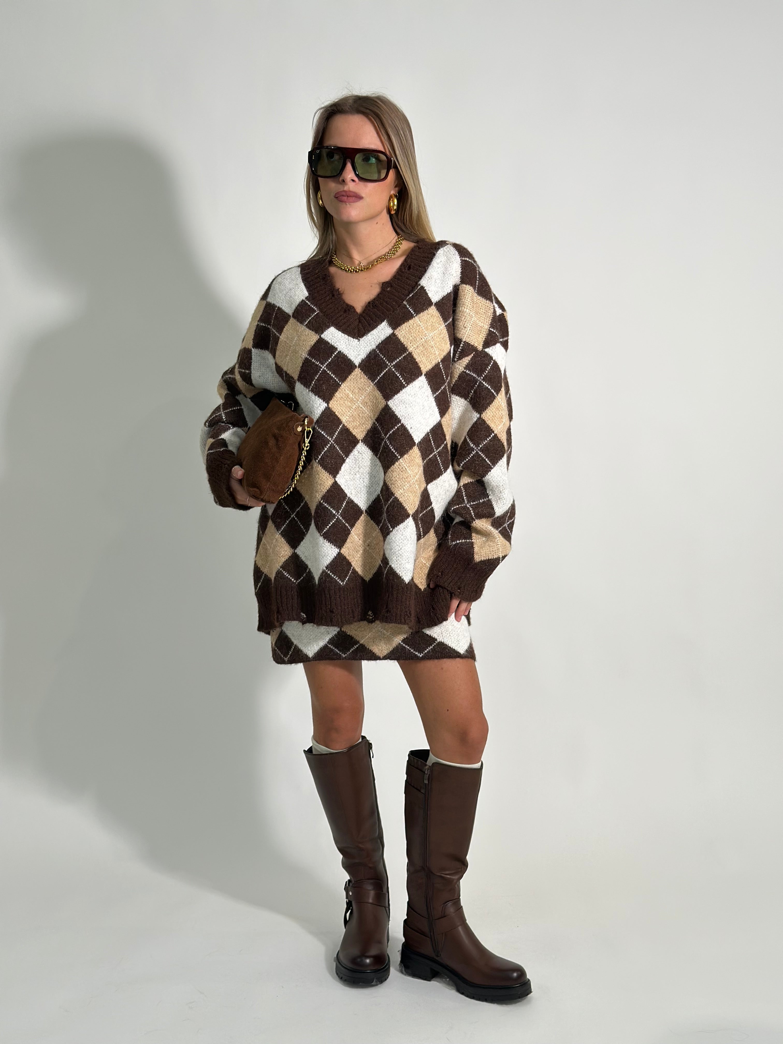 Completo rombi 2595 MORO