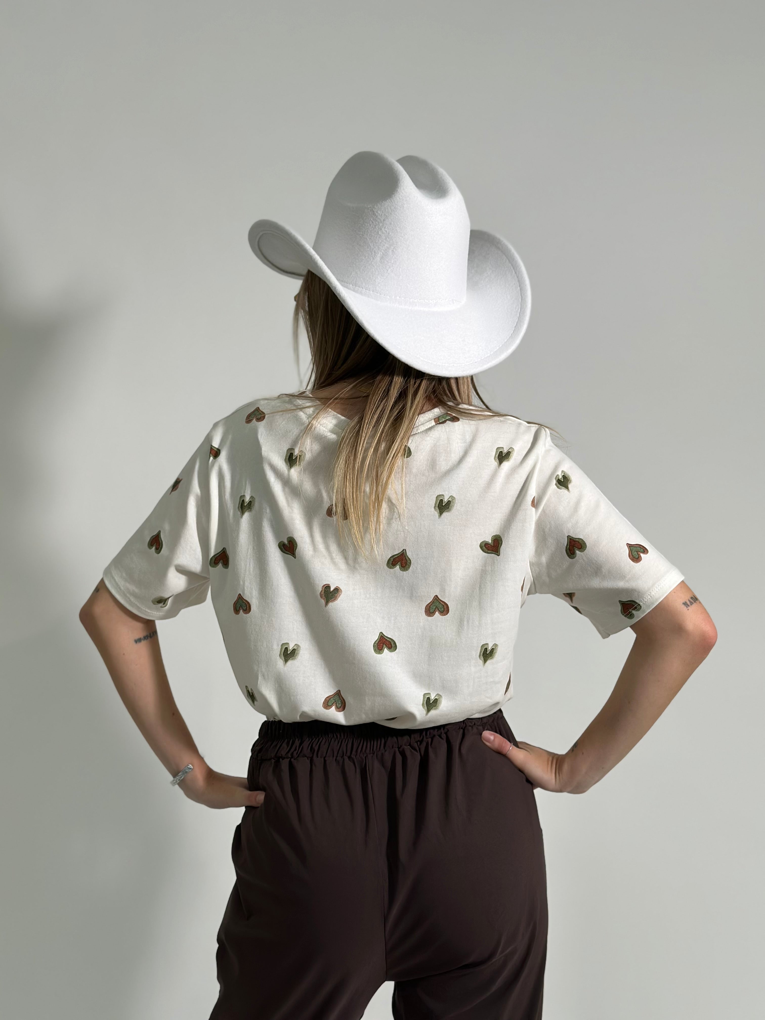 T-shirt cuori 5018