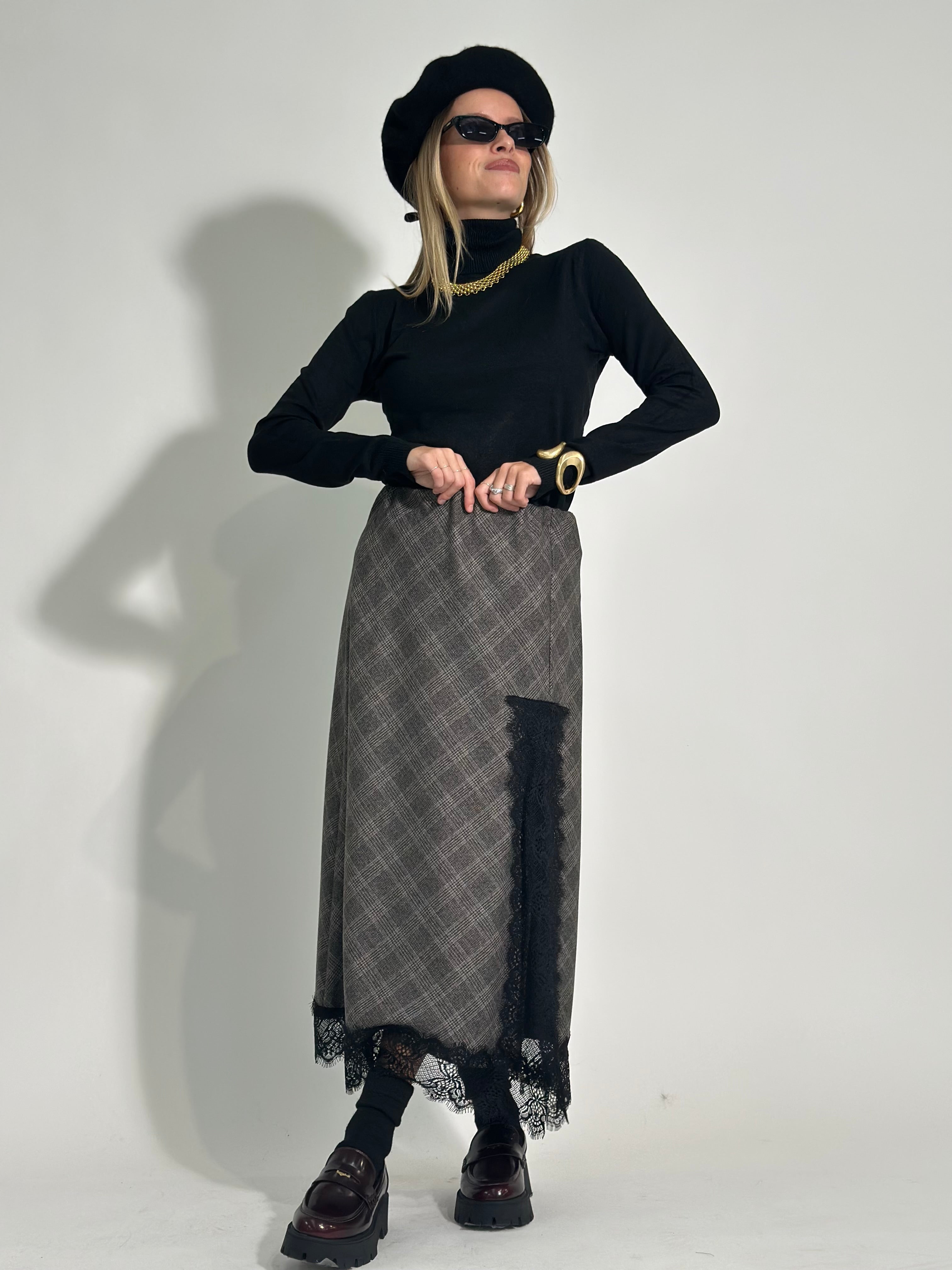 Gonna tartan pizzo 4759