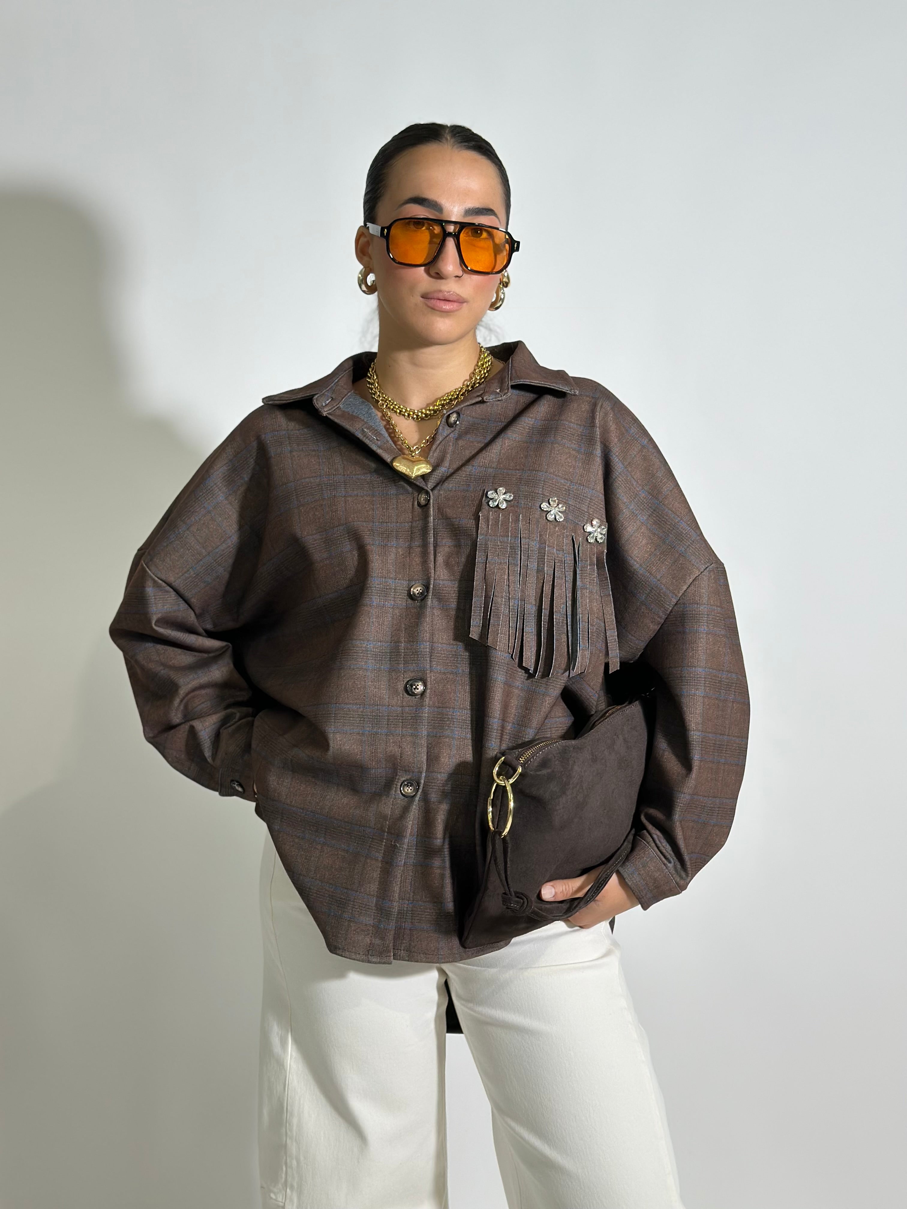 Camicia madras 7814 MORO