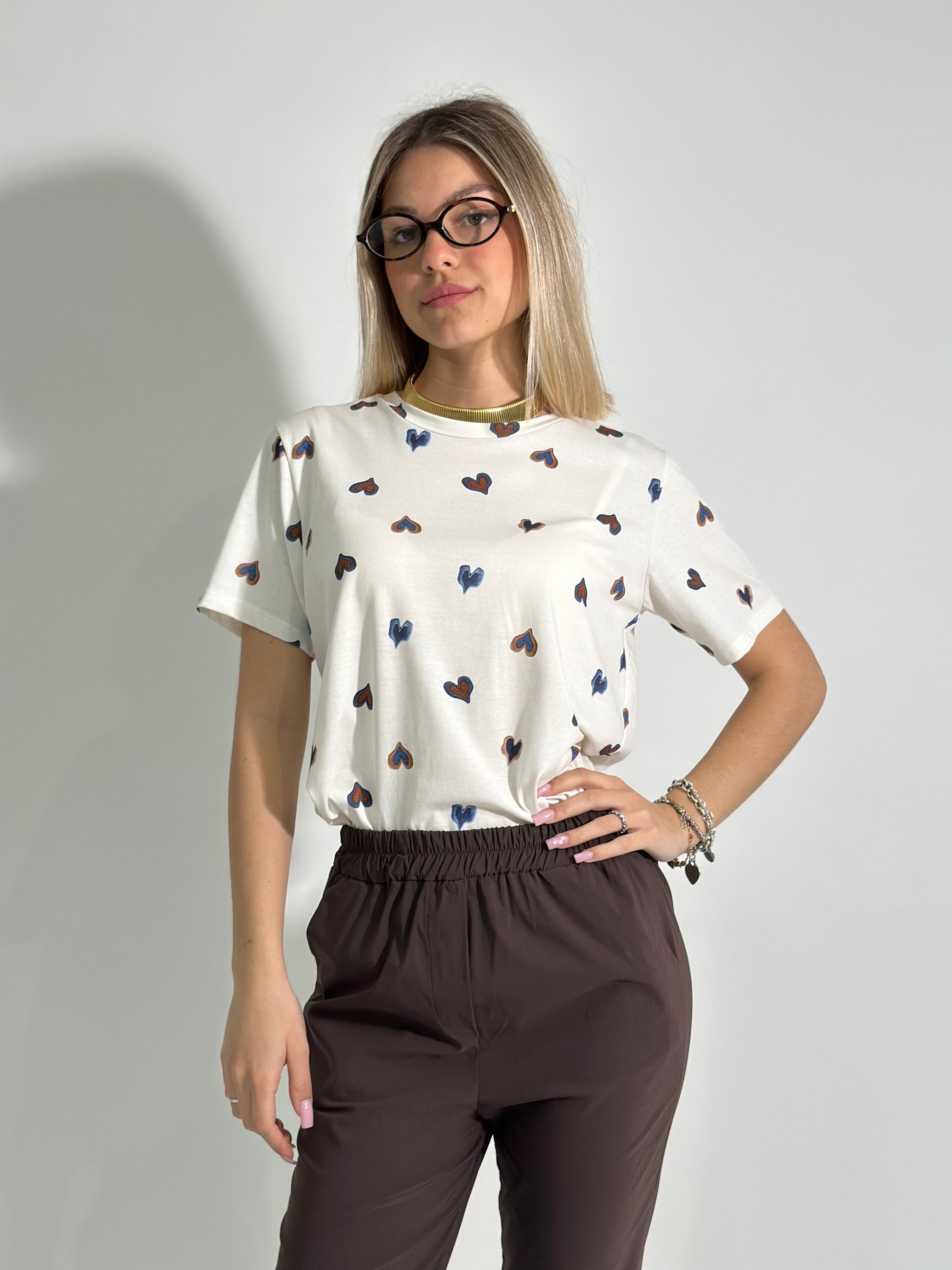 T-shirt cuori 5018