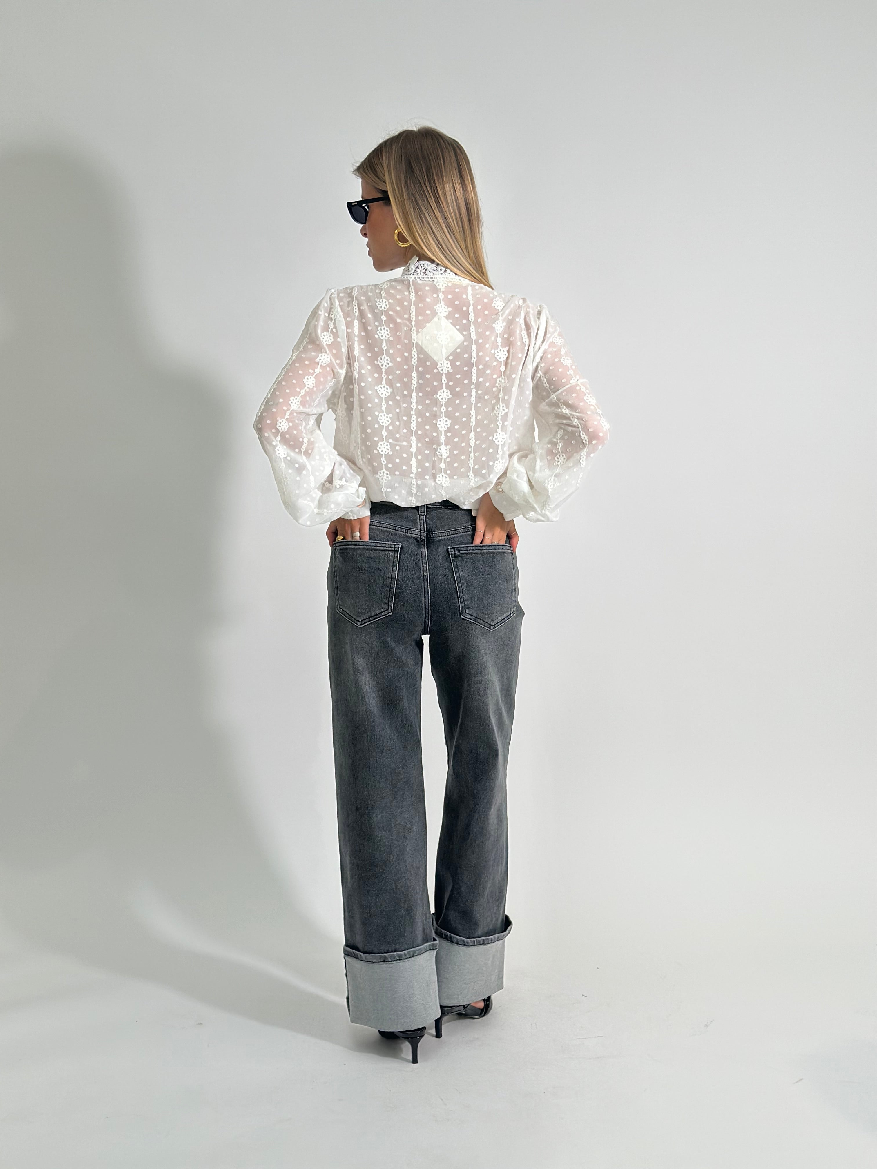 Jeans risvolto H3805