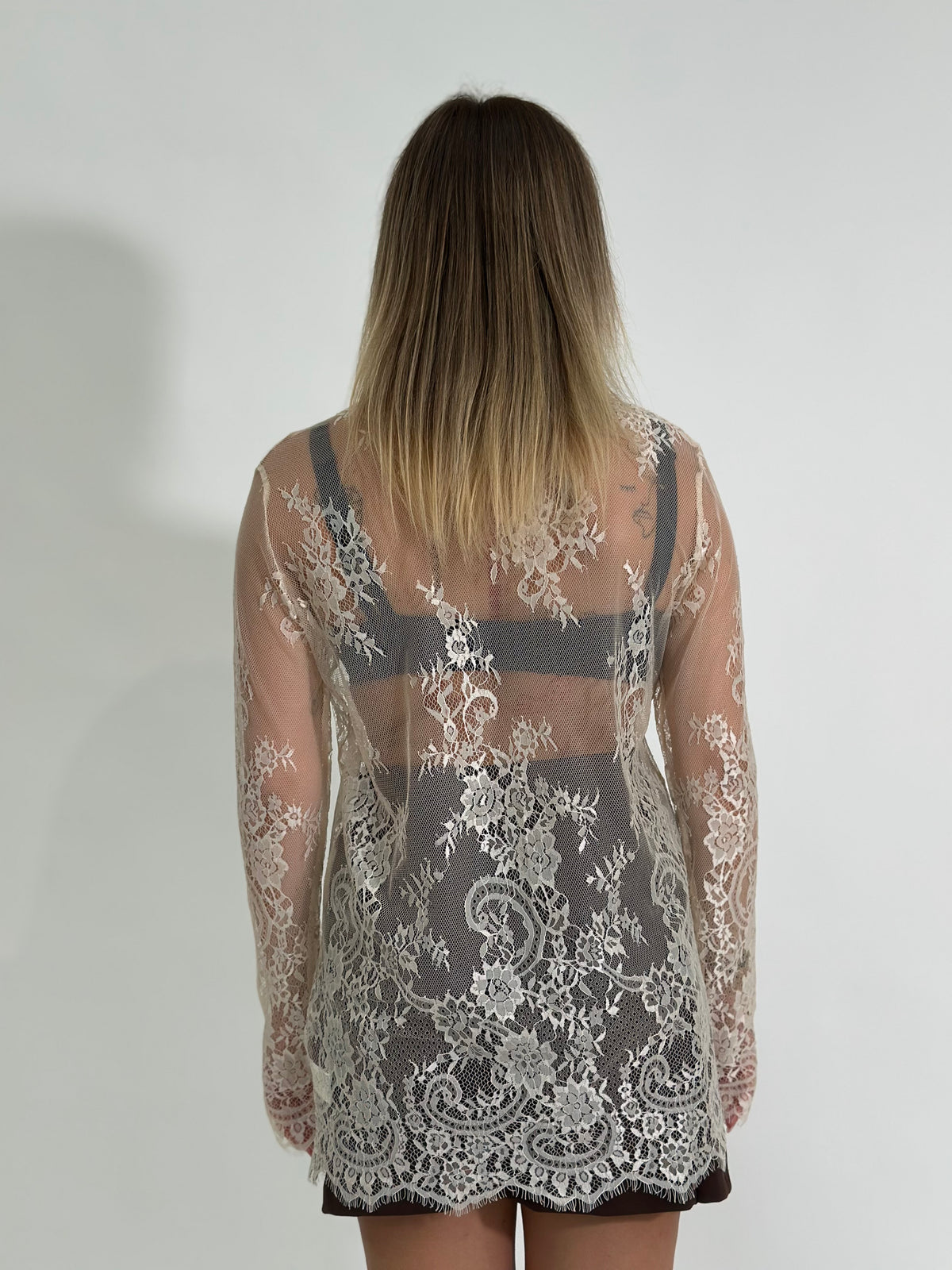 twinset mohair+ pizzo 11756 BEIGE