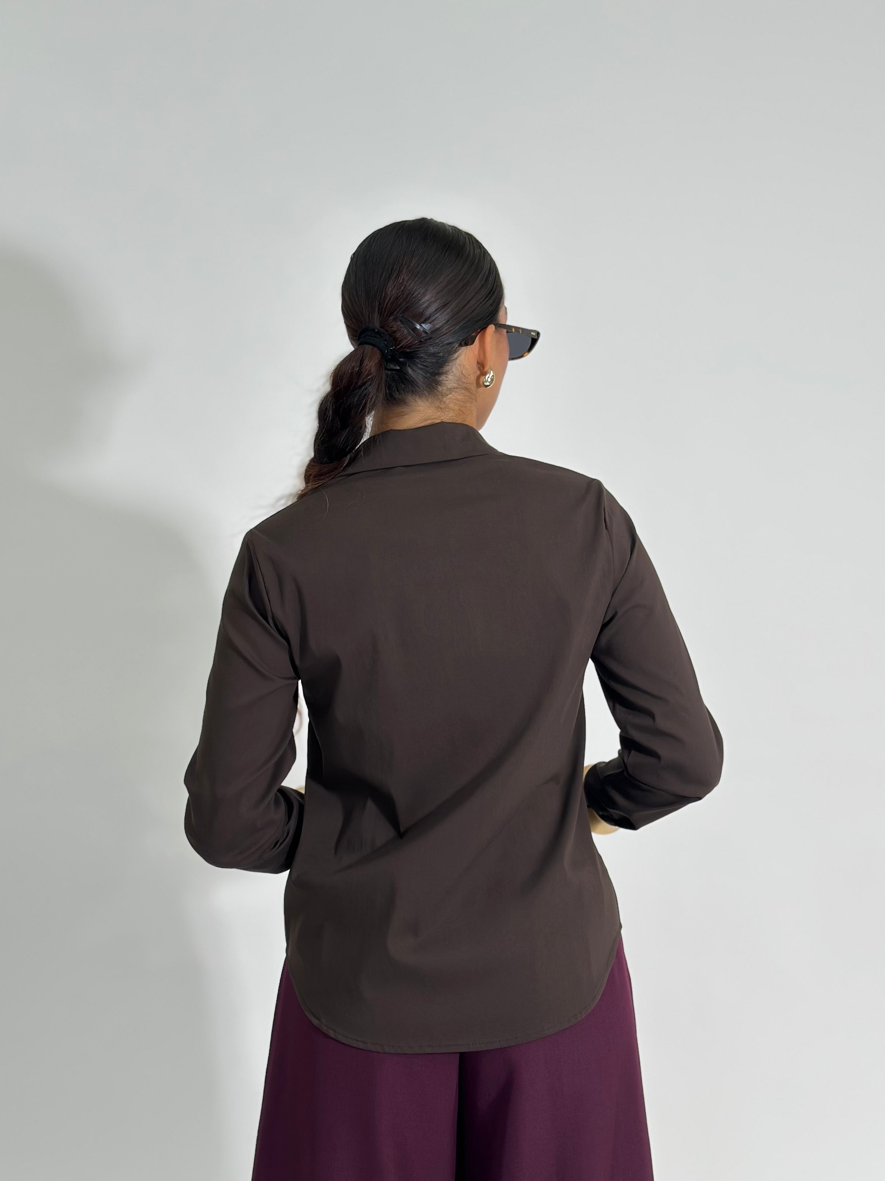 Camicia popeline 5017 MARRONE