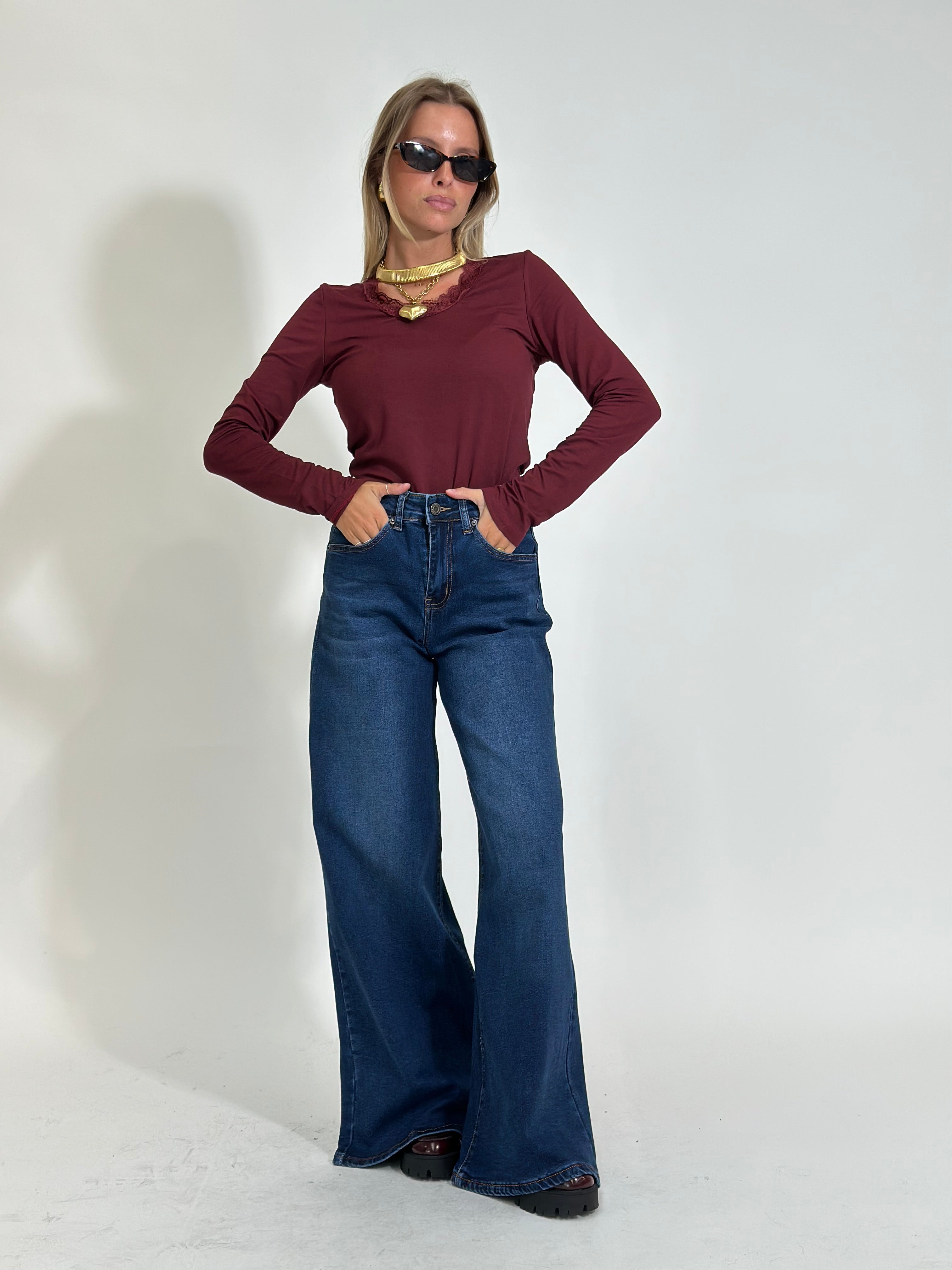 Jeans wide leg C3700