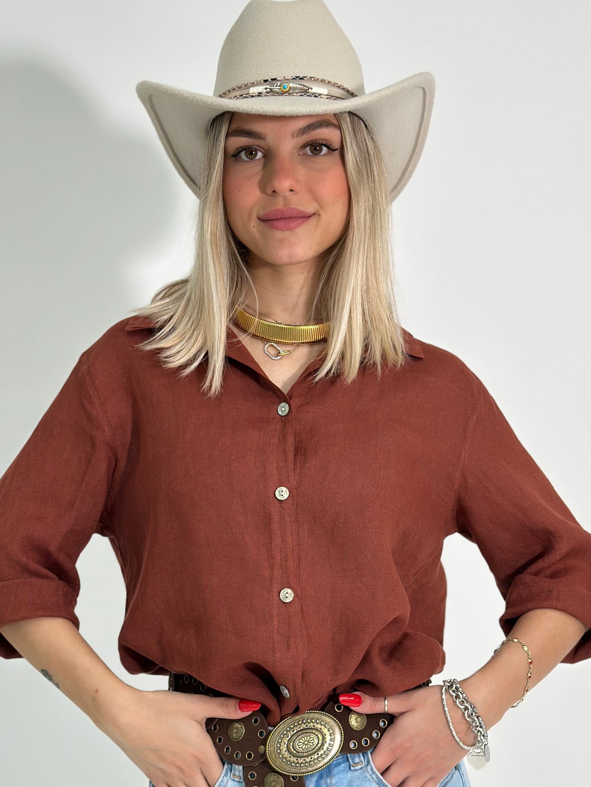 Camicia lino 100% 1789