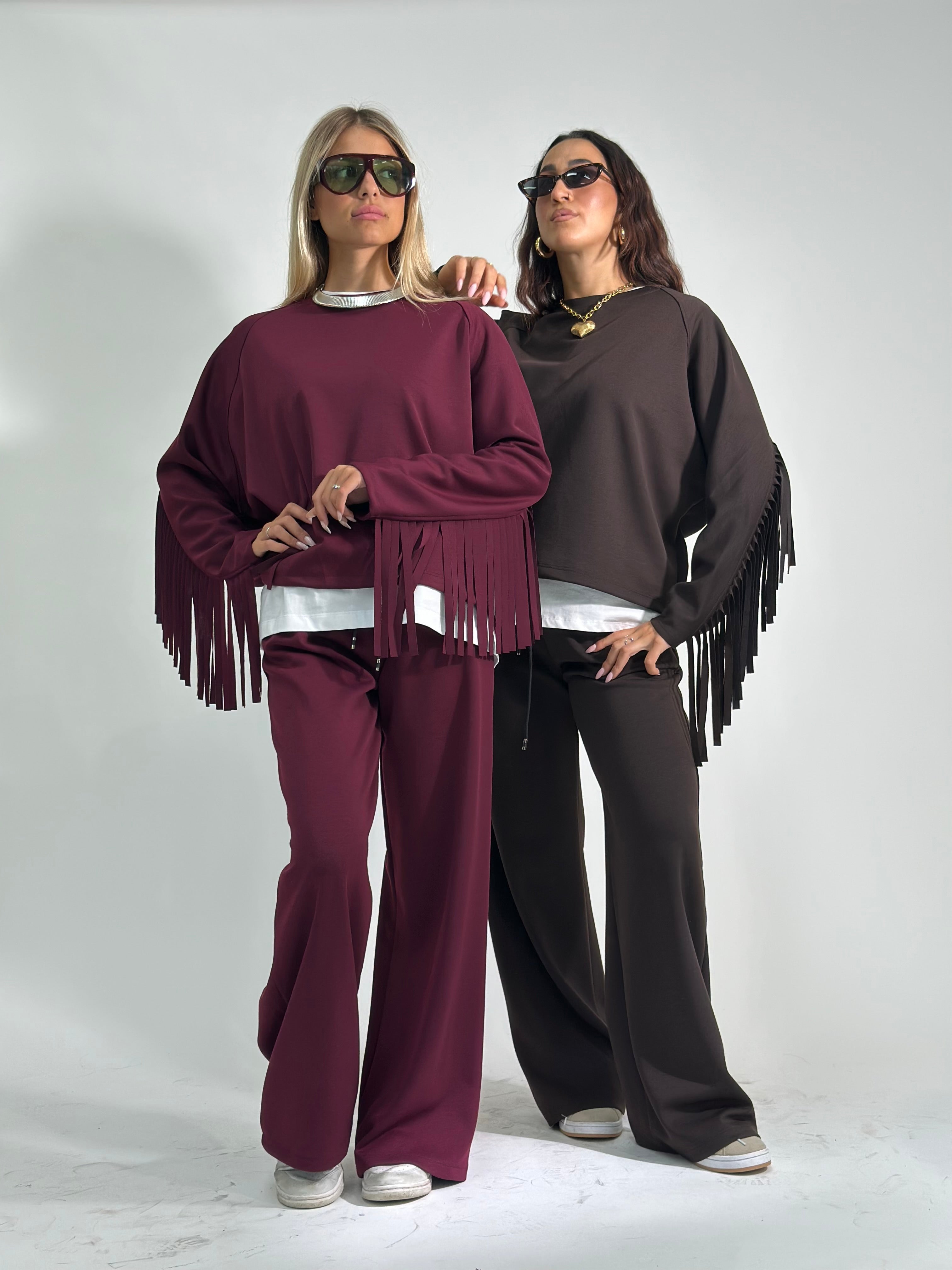 Completo frange 11792 BURGUNDY
