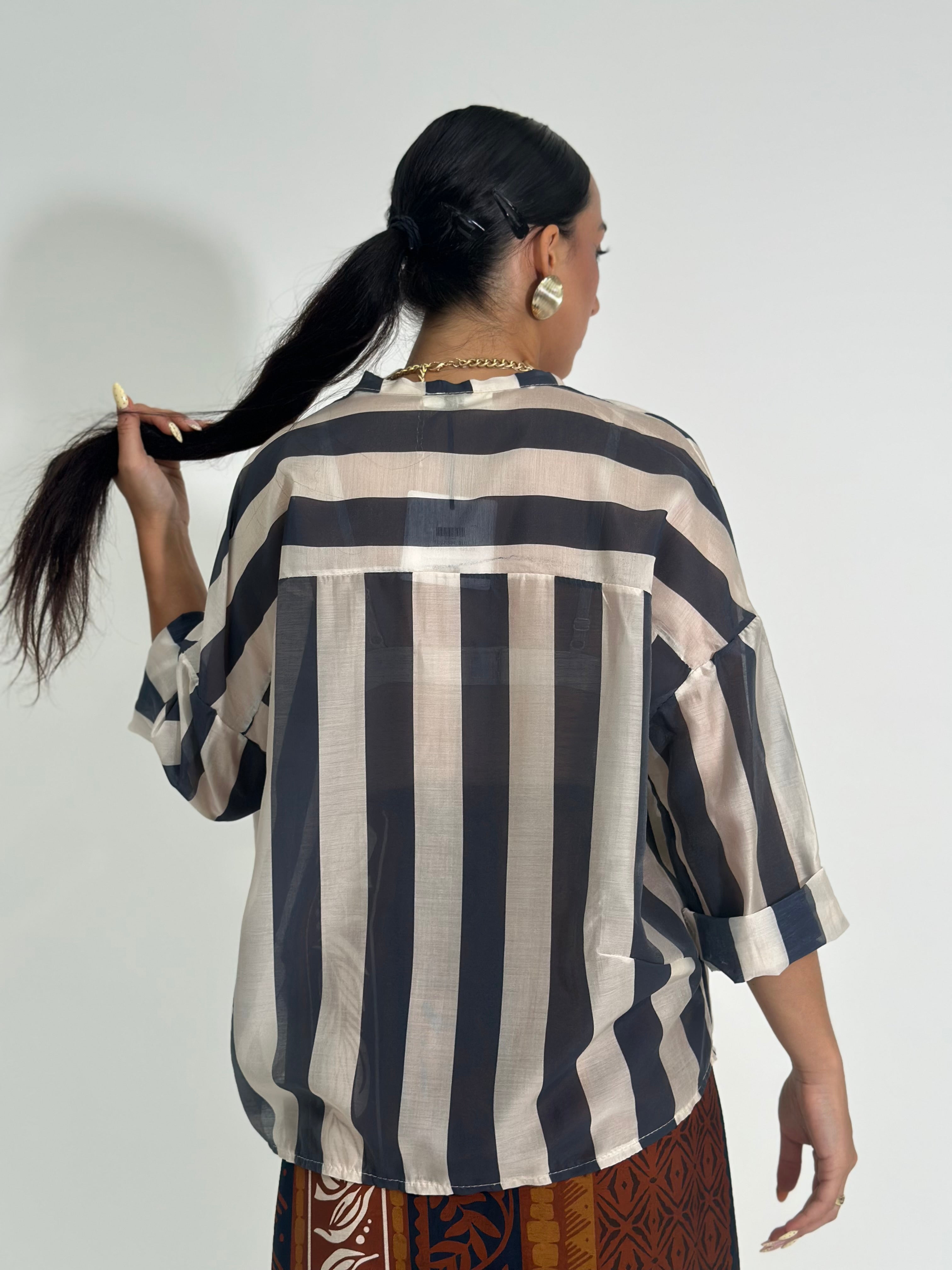 Camicia riga 21504 BLU
