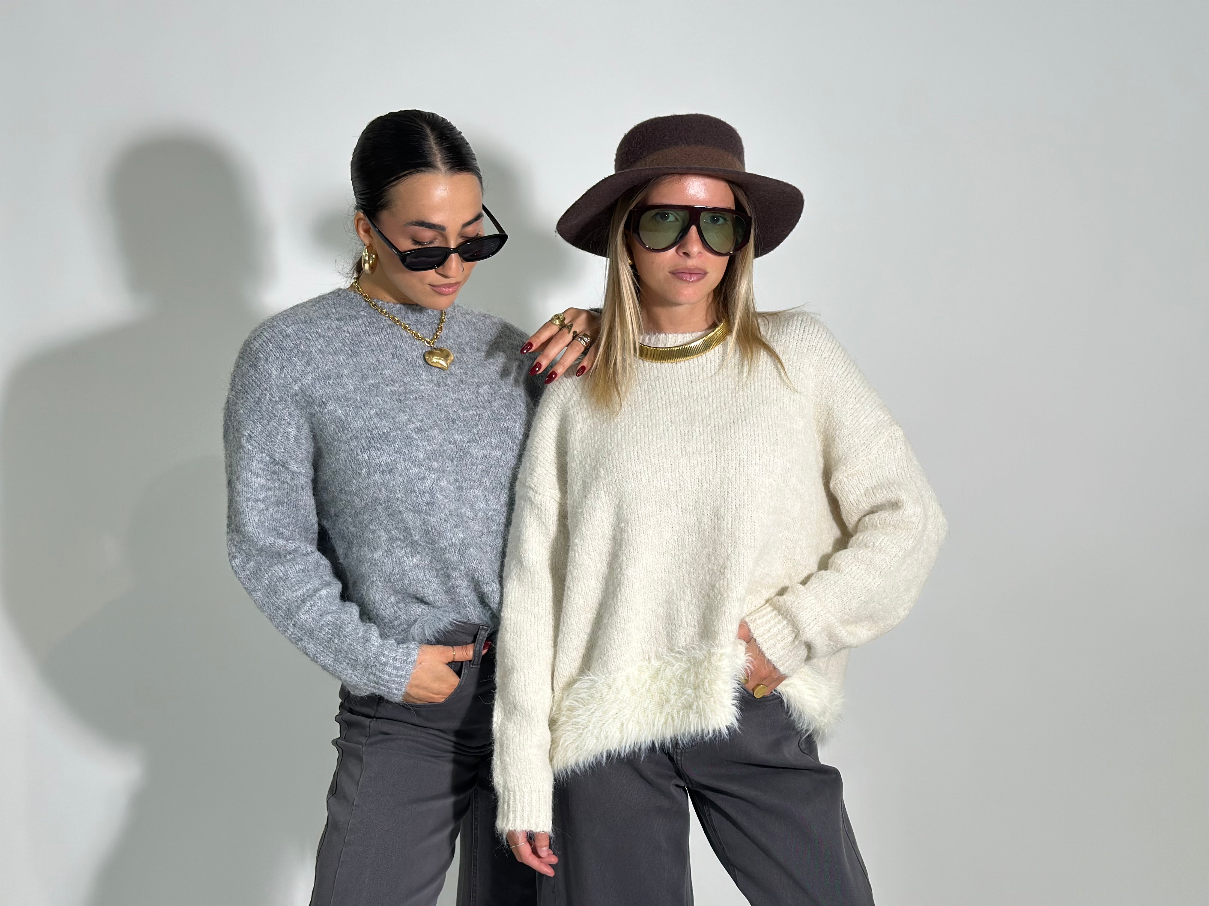 Maglia mohair J28133 PANNA