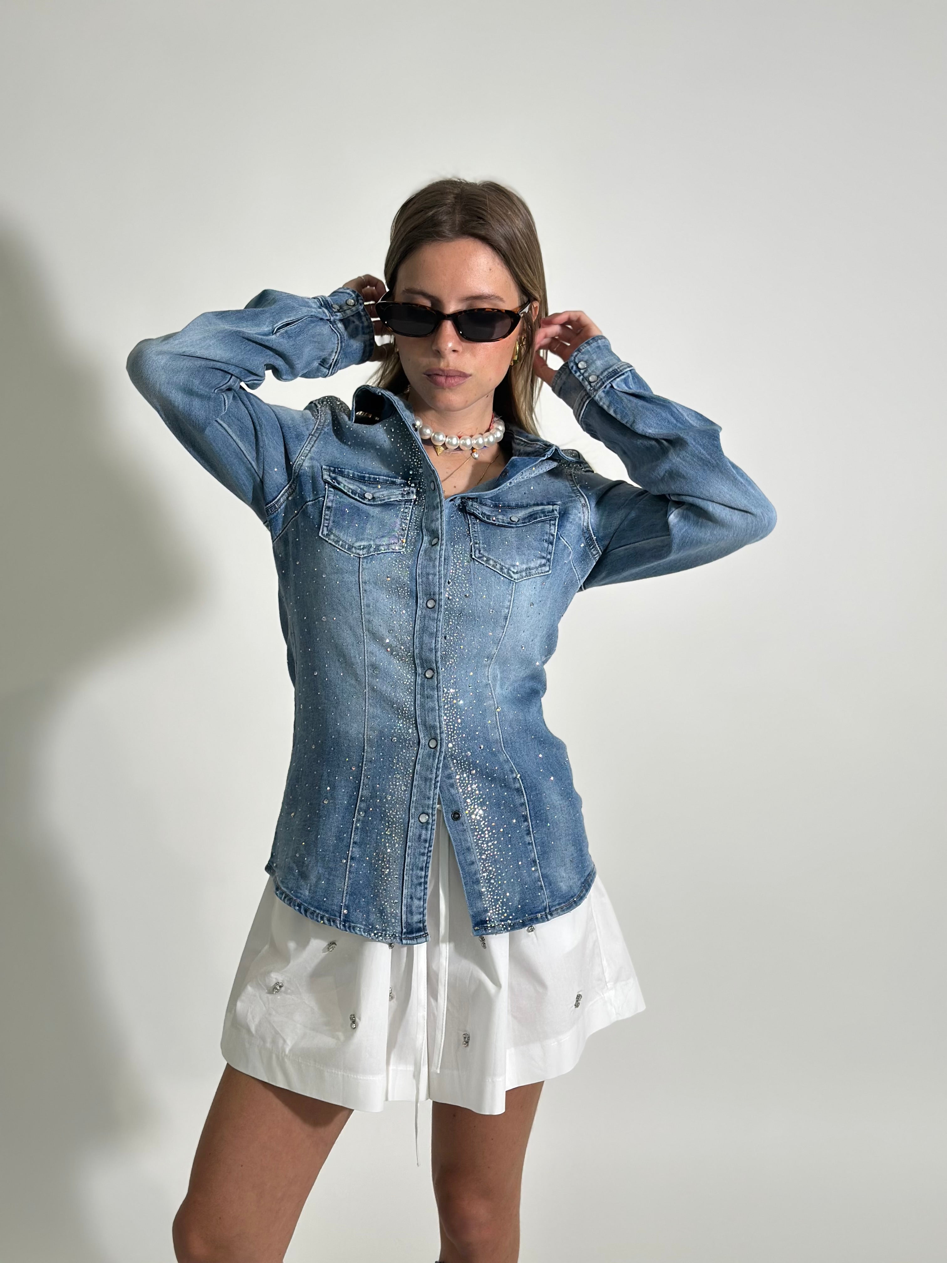 Camicia jeans gioiello H7200