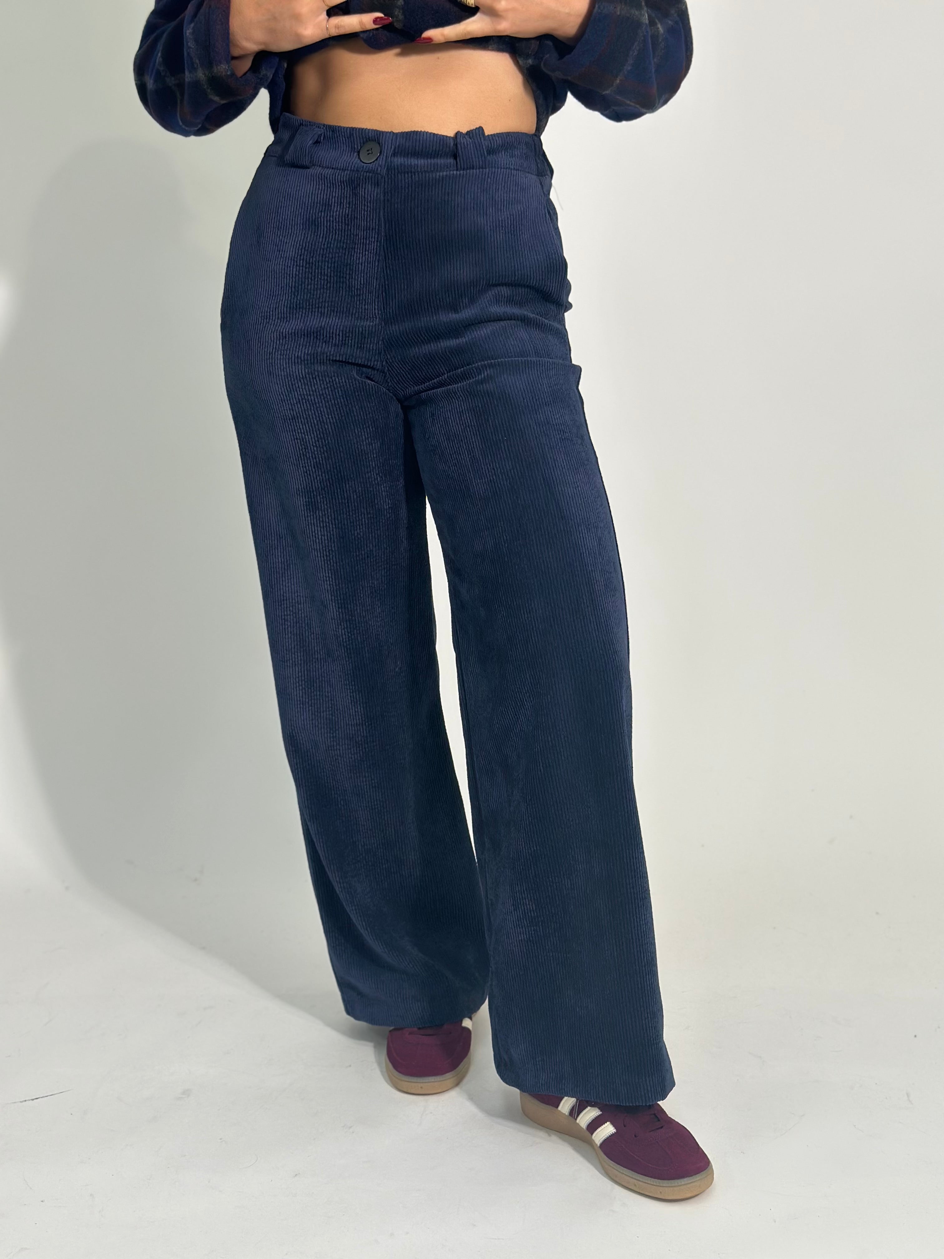 Pantalone velluto 3570 BLU