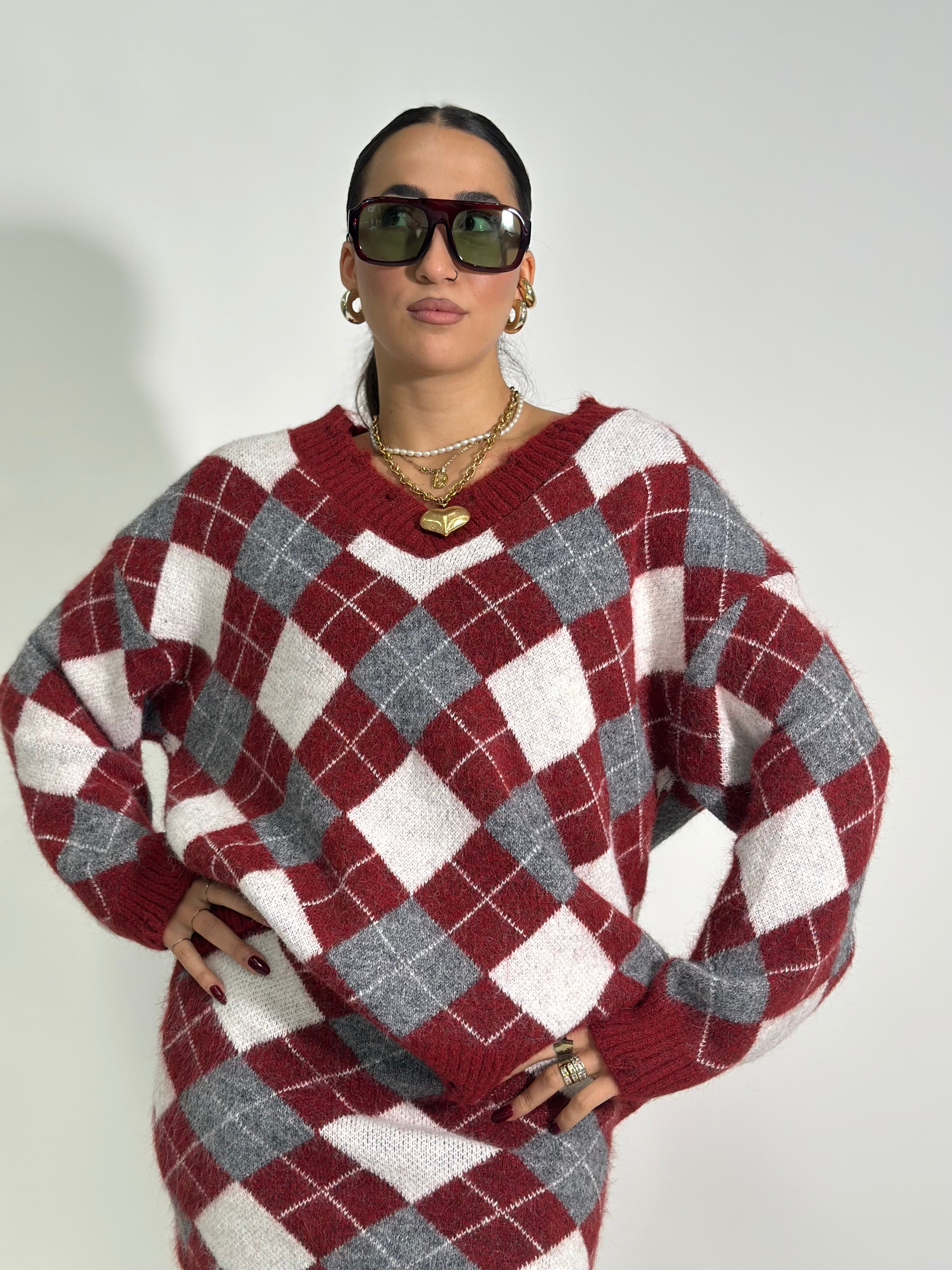 Completo rombi 2595 BURGUNDY