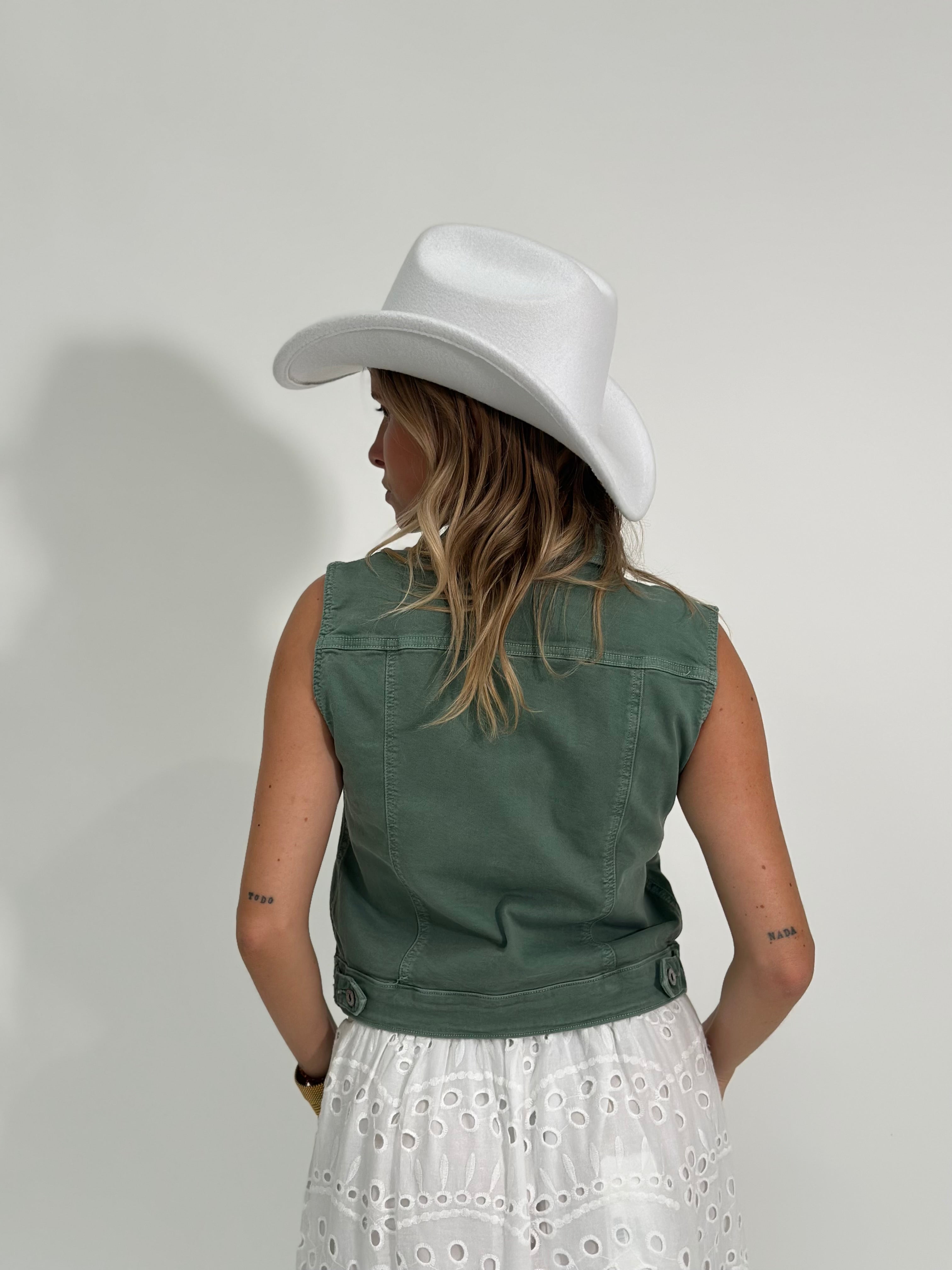 Gilet denim 9609-VERDE