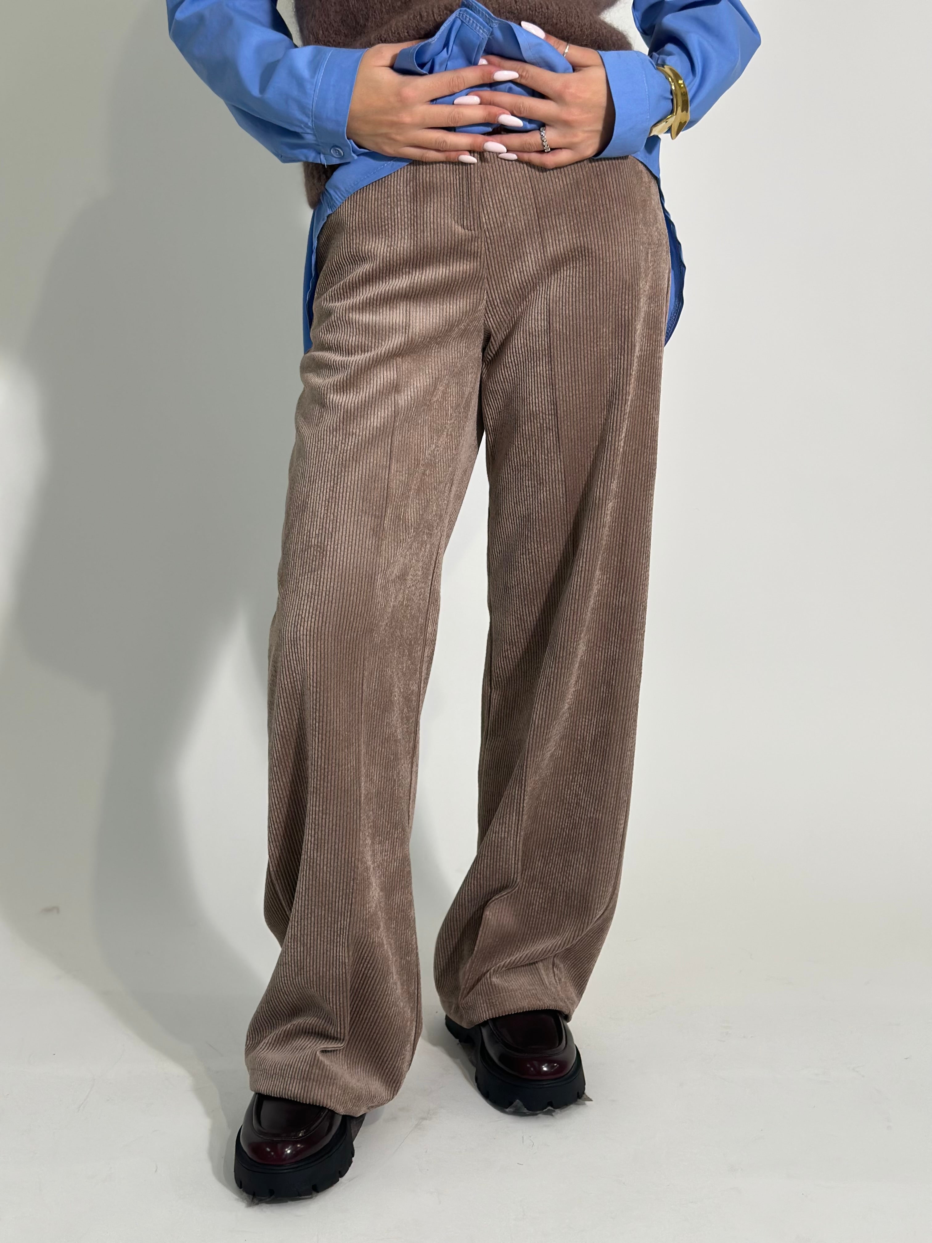 Pantalone velluto 7016 TAUPE