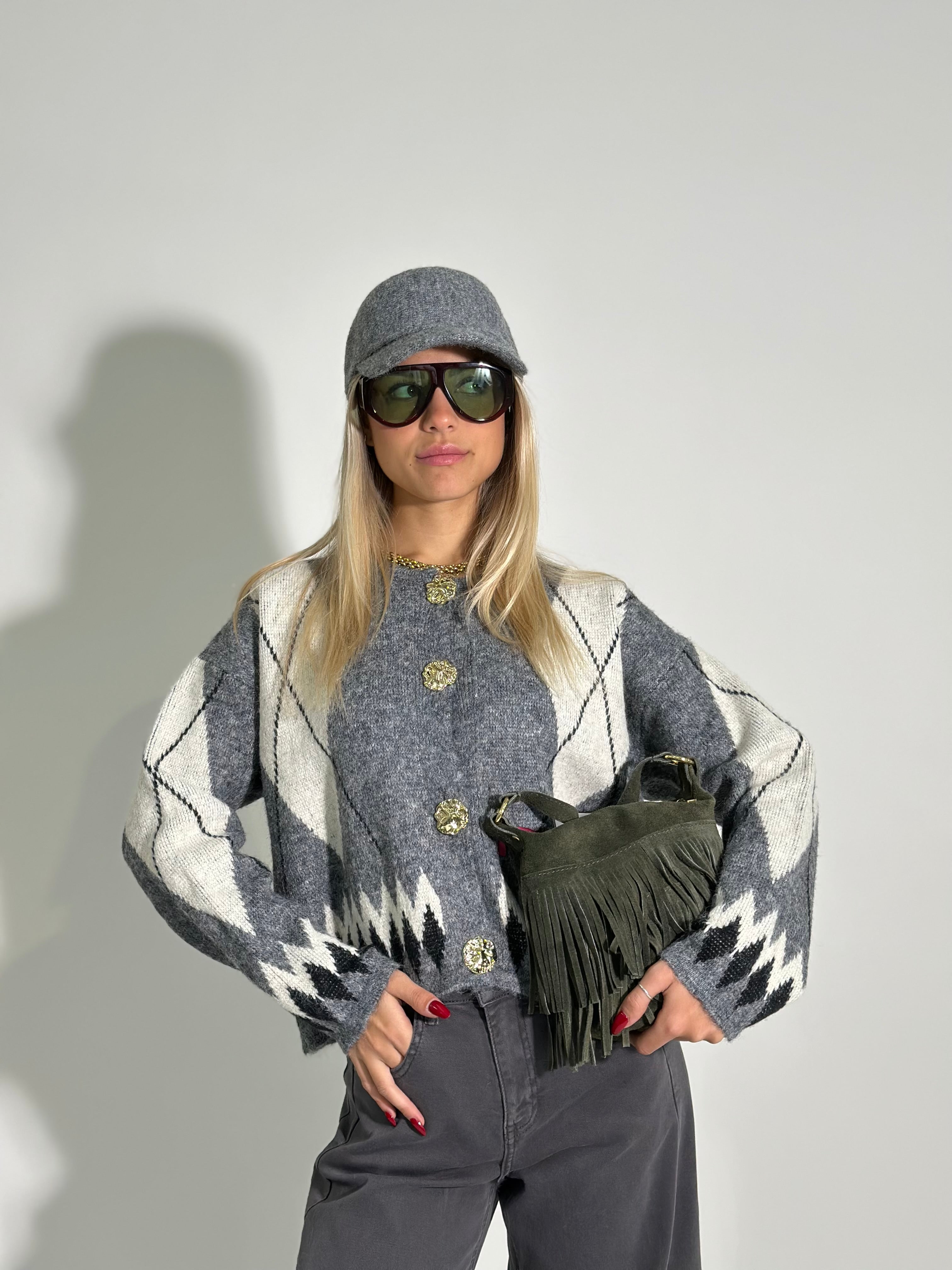 Maglia rombi 4872505 GRIGIO