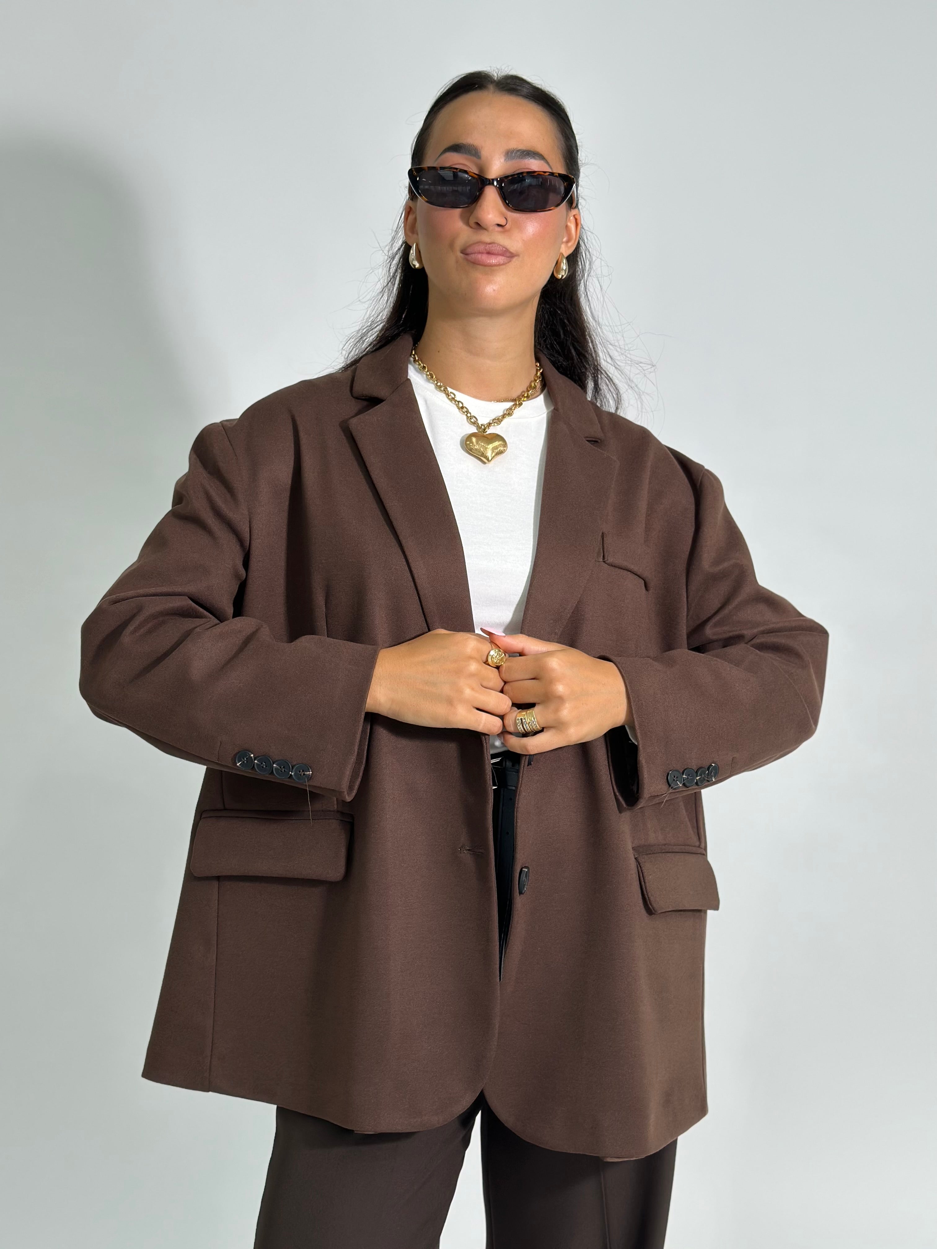 Giacca over 24371D MARRONE